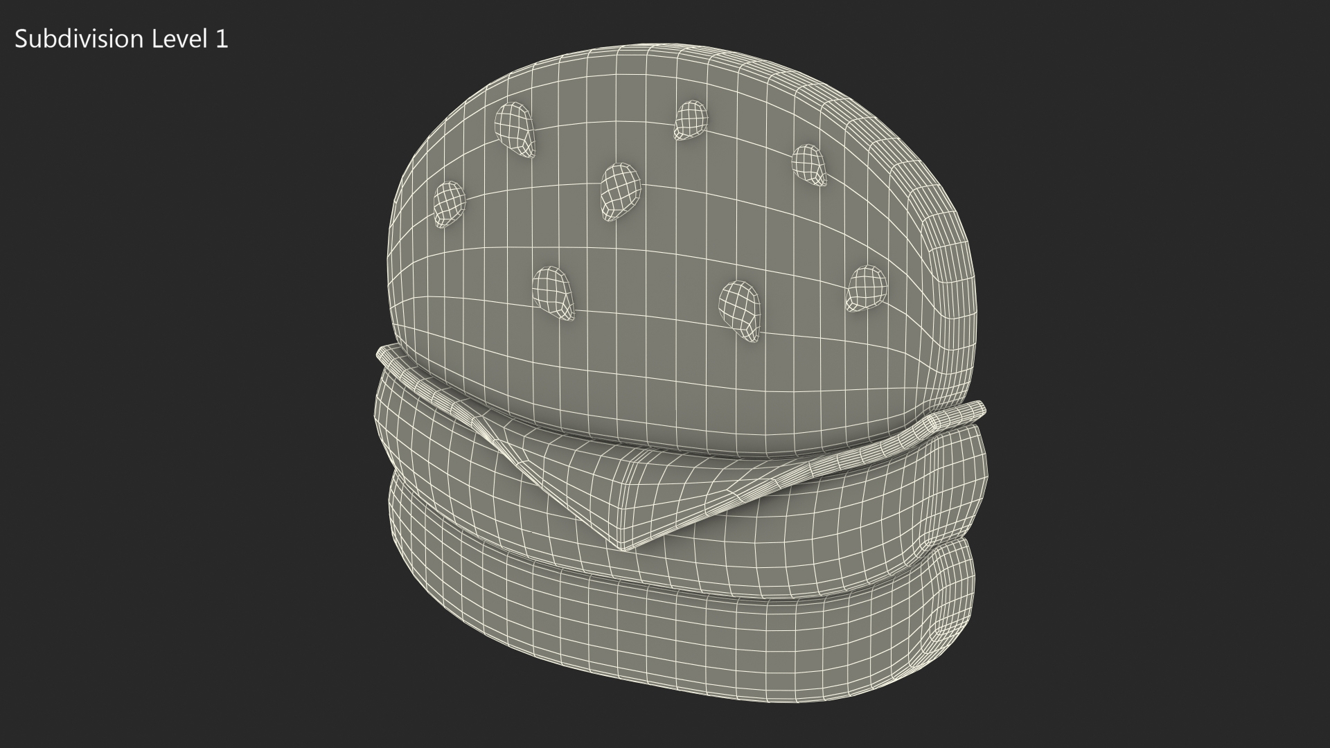 3D model Hamburger Emoji