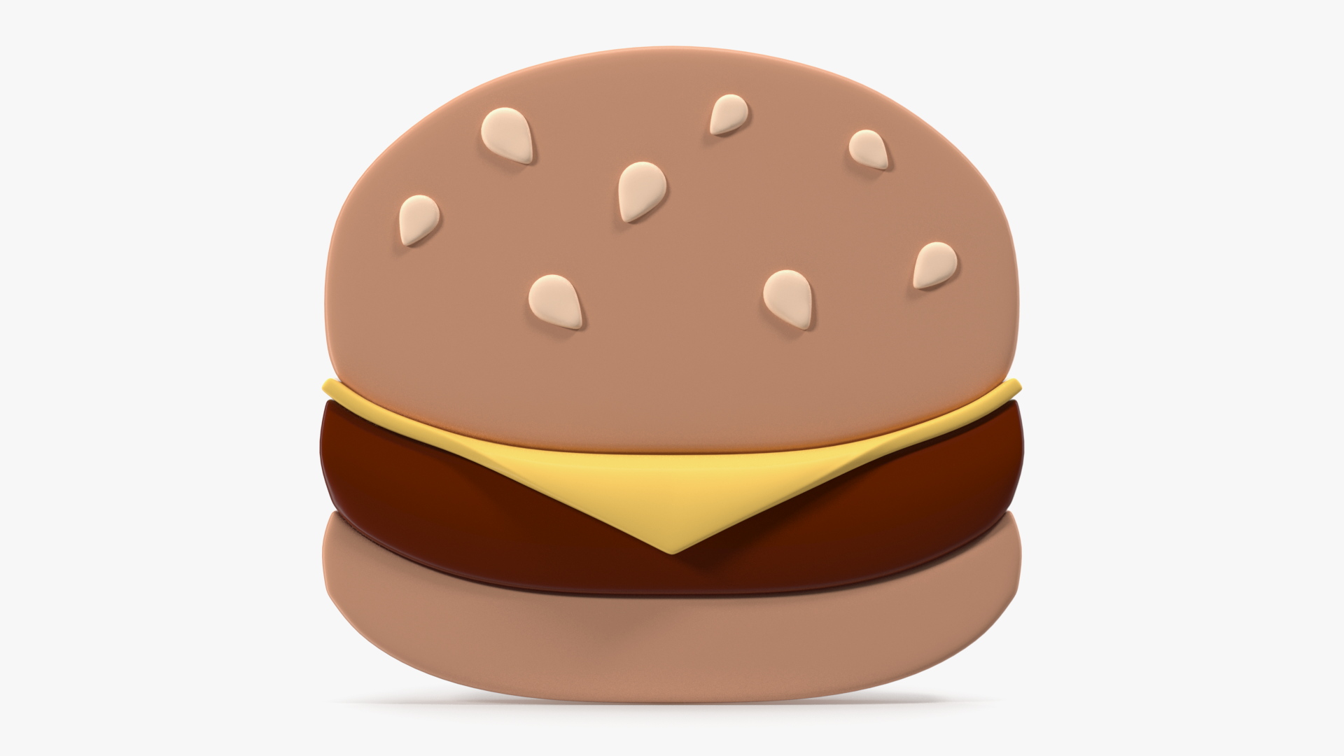 3D model Hamburger Emoji