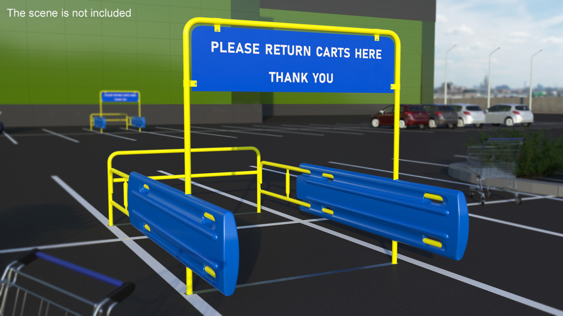 3D model Bumper Cart Corral Yellow