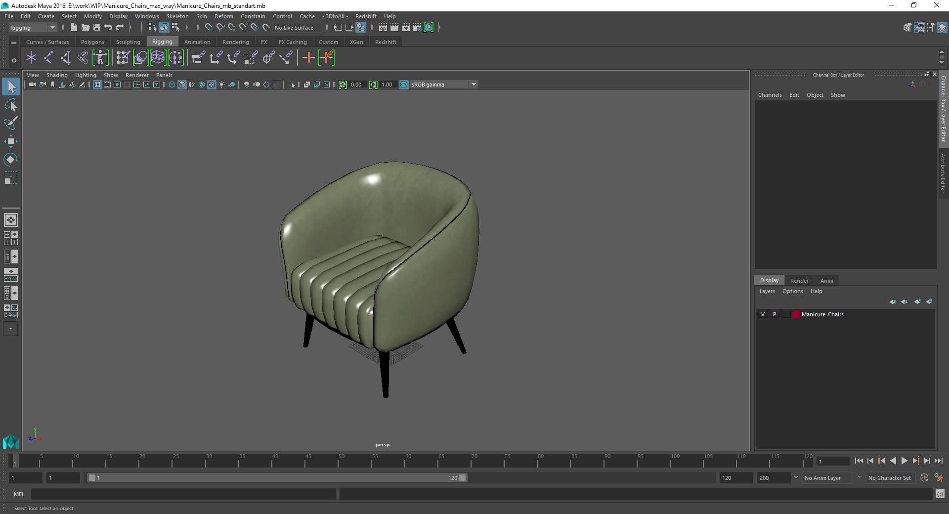 3D model Manicure Chairs