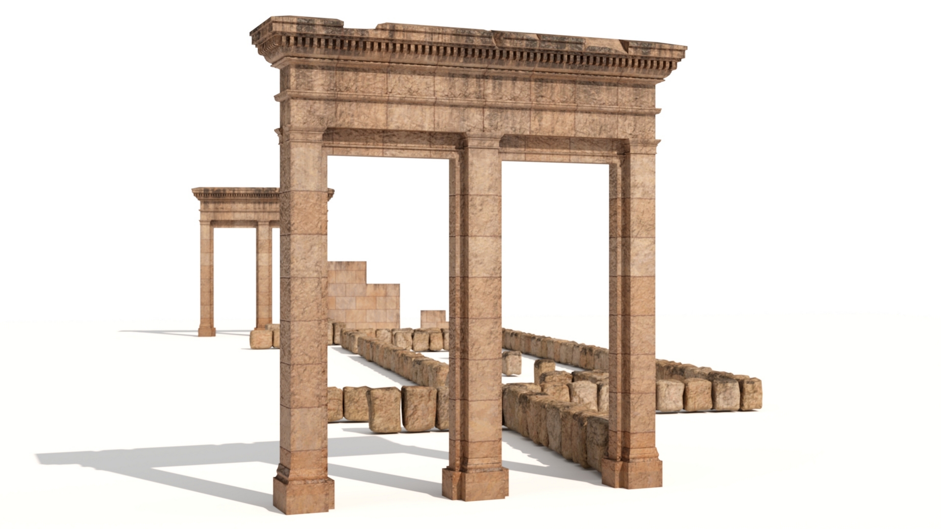 3D Ancient Ruins model