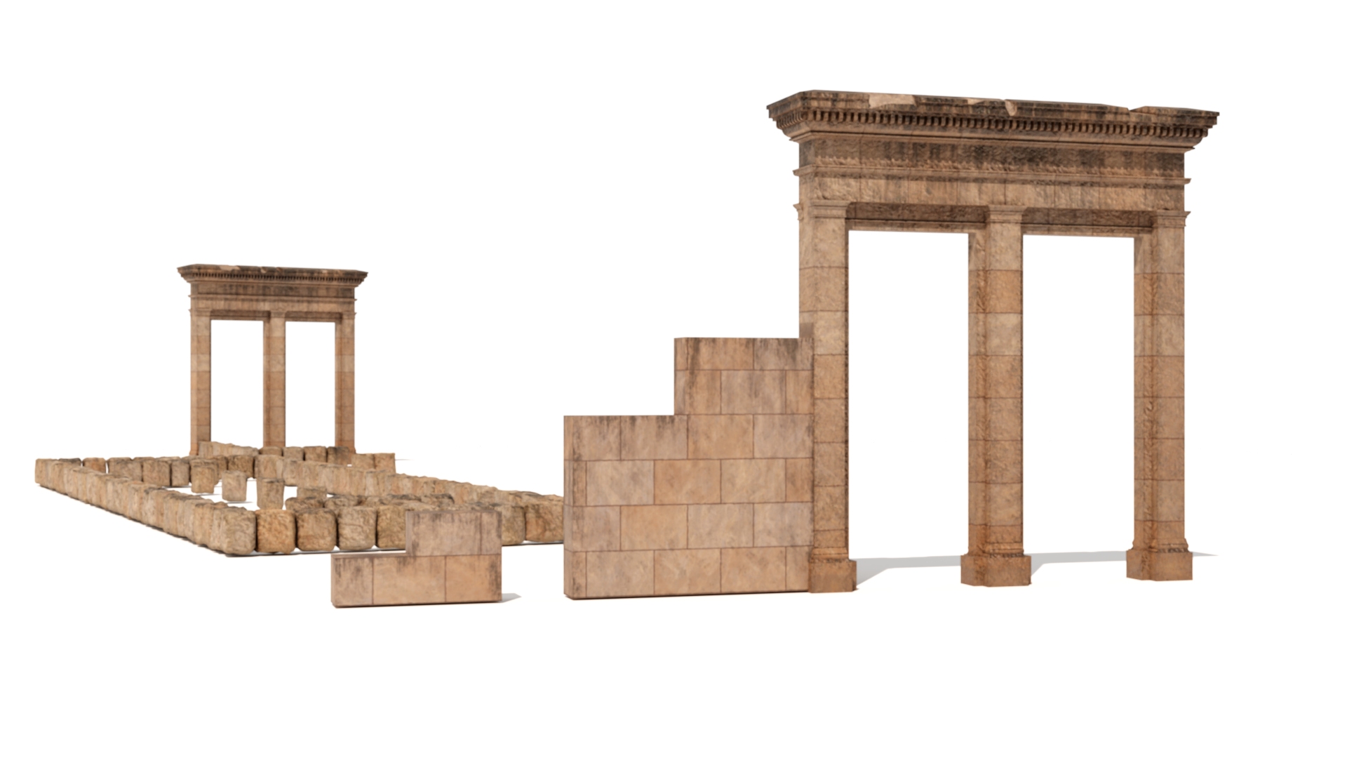 3D Ancient Ruins model