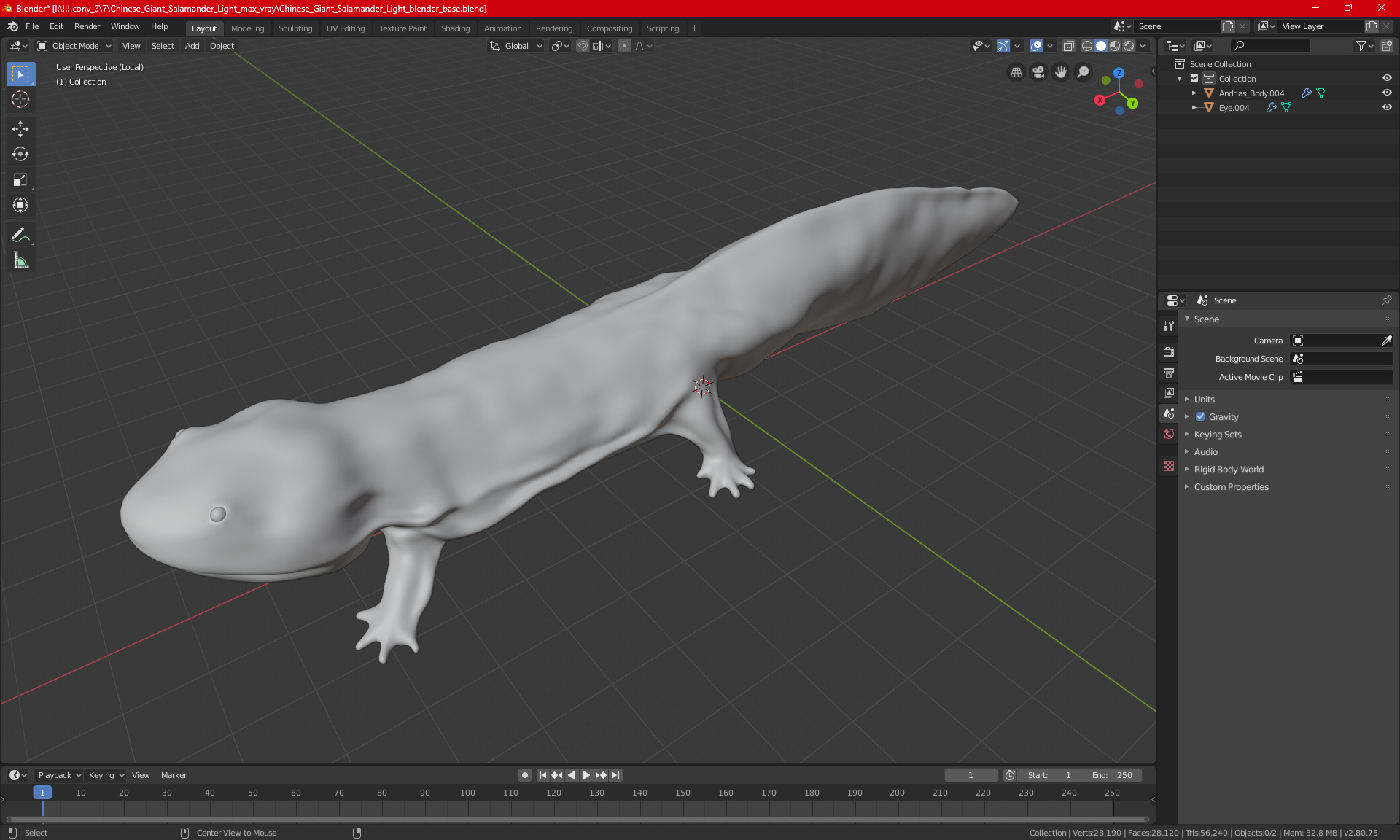 3D model Salamander Dark