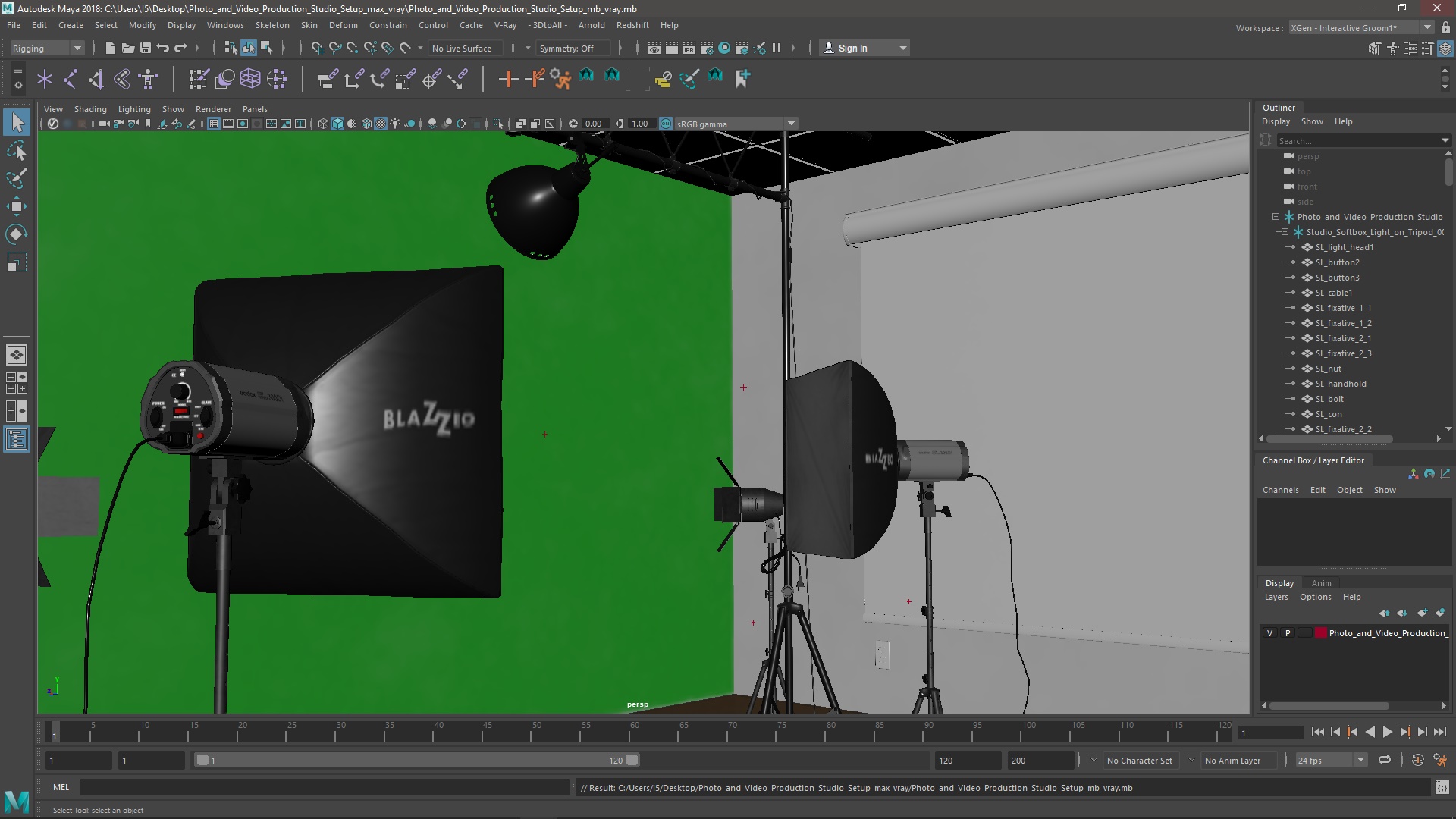 Photo and Video Production Studio Setup 3D model