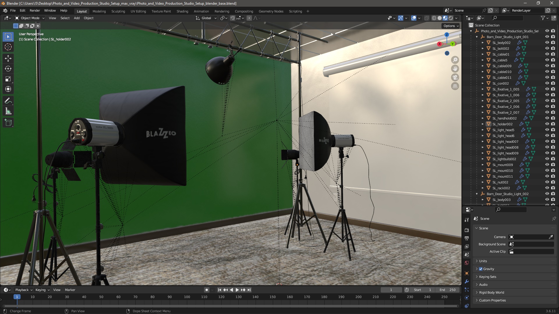 Photo and Video Production Studio Setup 3D model