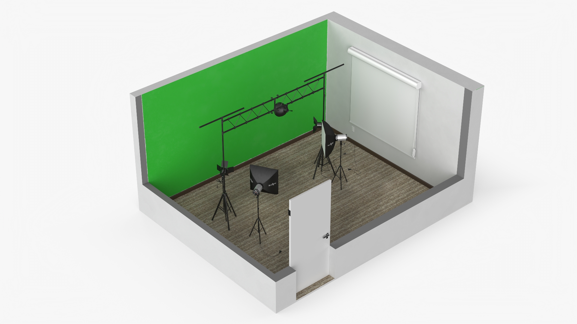 Photo and Video Production Studio Setup 3D model