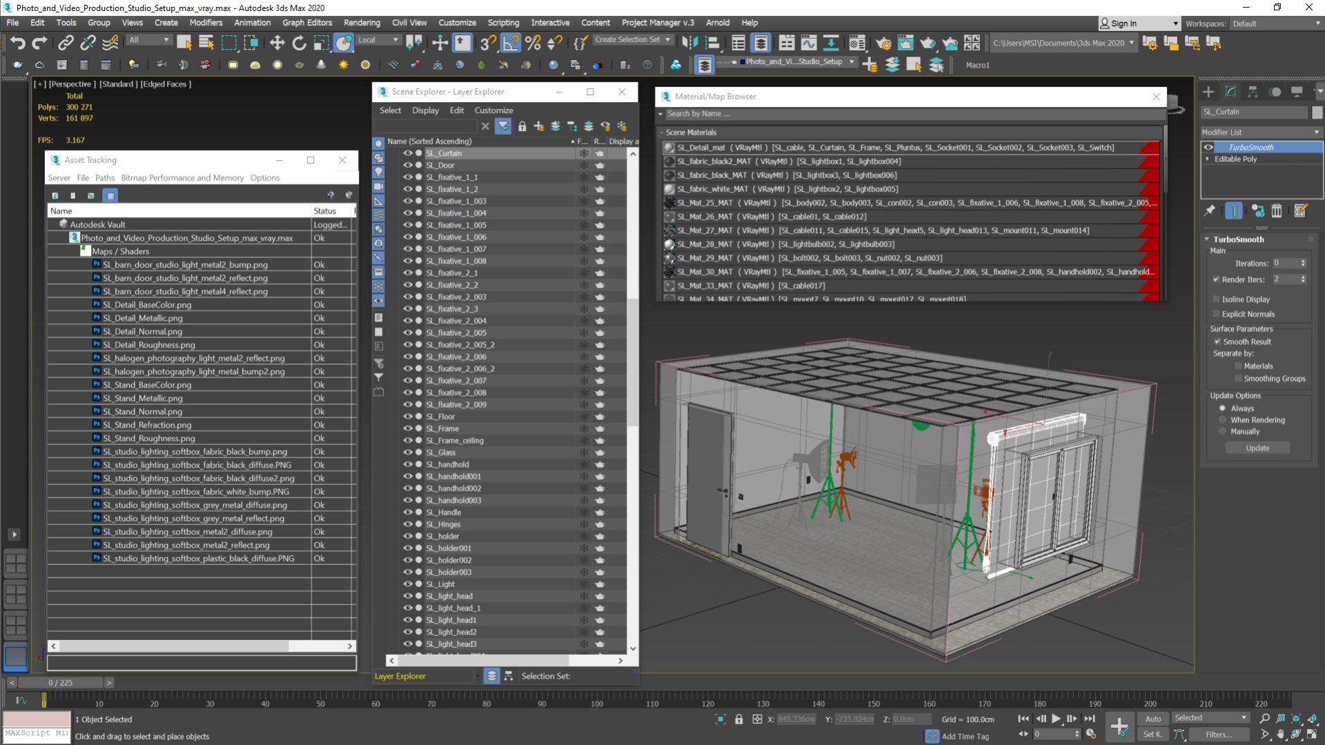 Photo and Video Production Studio Setup 3D model