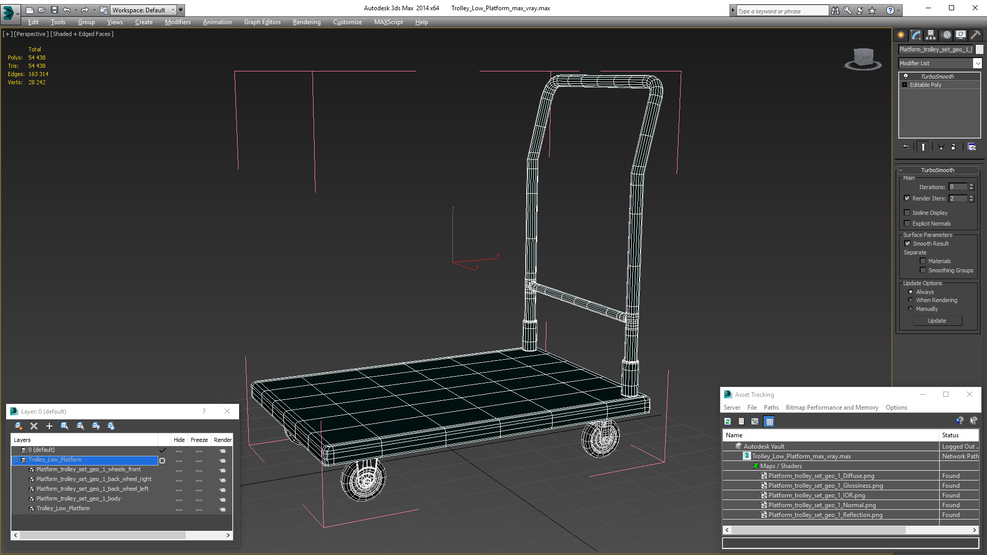 3D model Trolley Low Platform