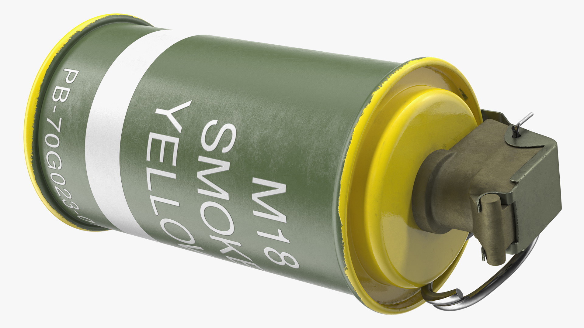 M18 Colored Smoke Grenade Yellow 3D