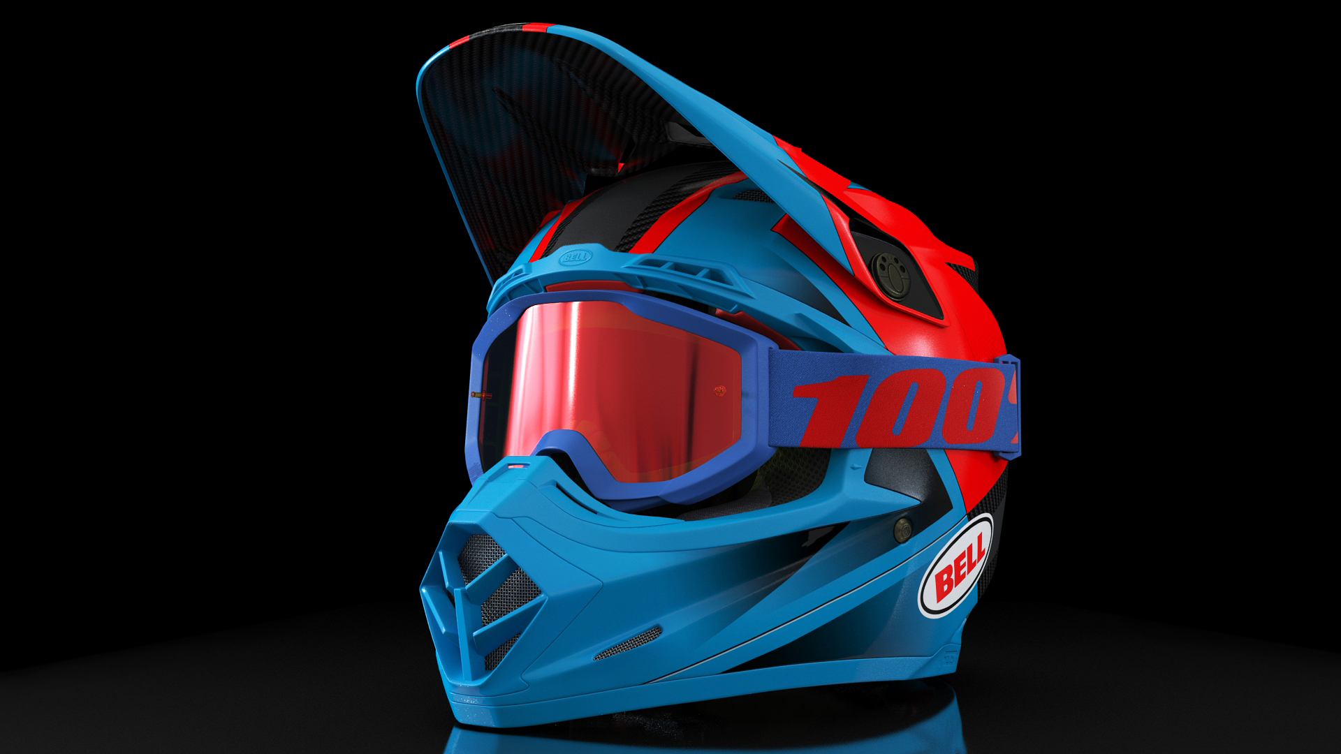 3D 100 Strata Goggles Blue model