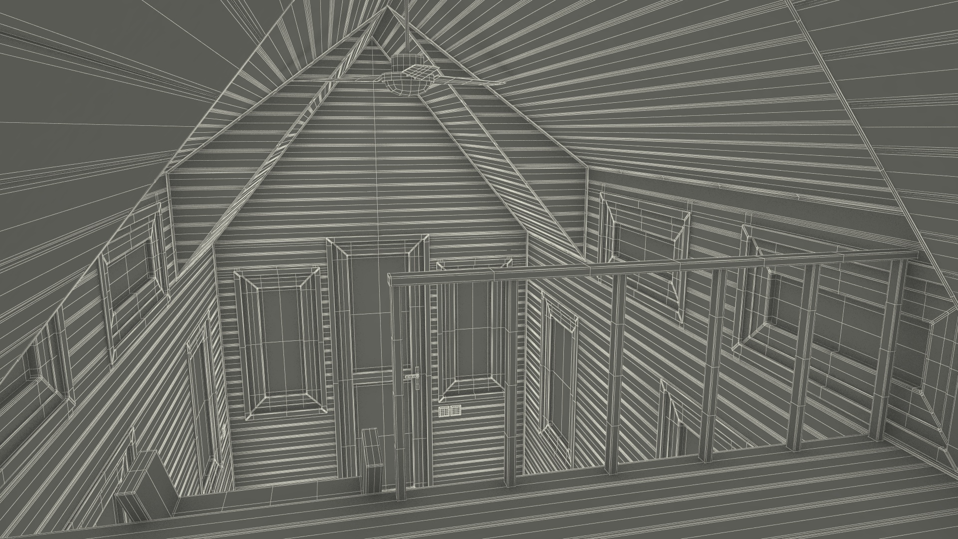 3D Tiny House Rigged for Cinema 4D