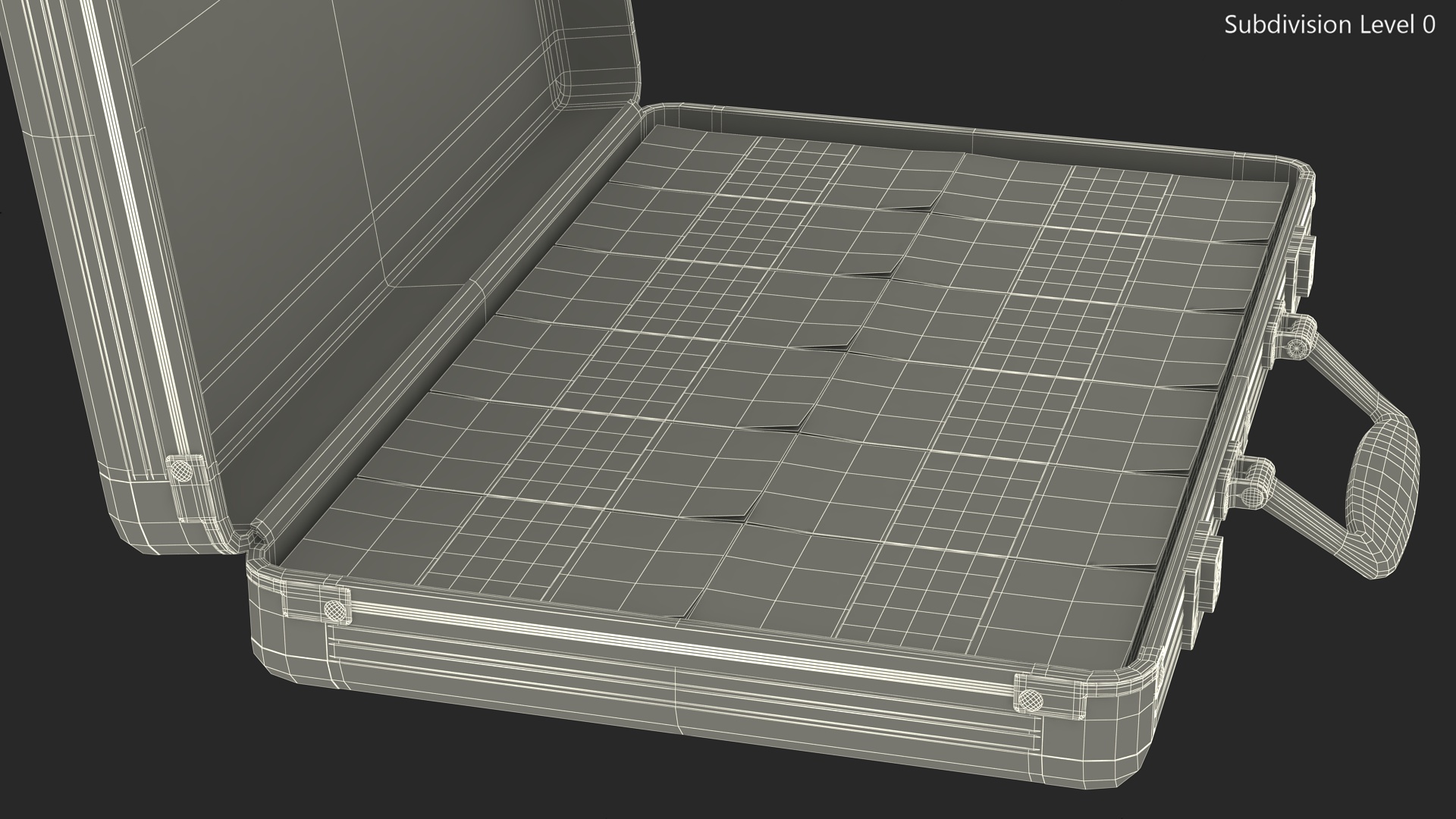 3D Suitcase Full of Pounds model