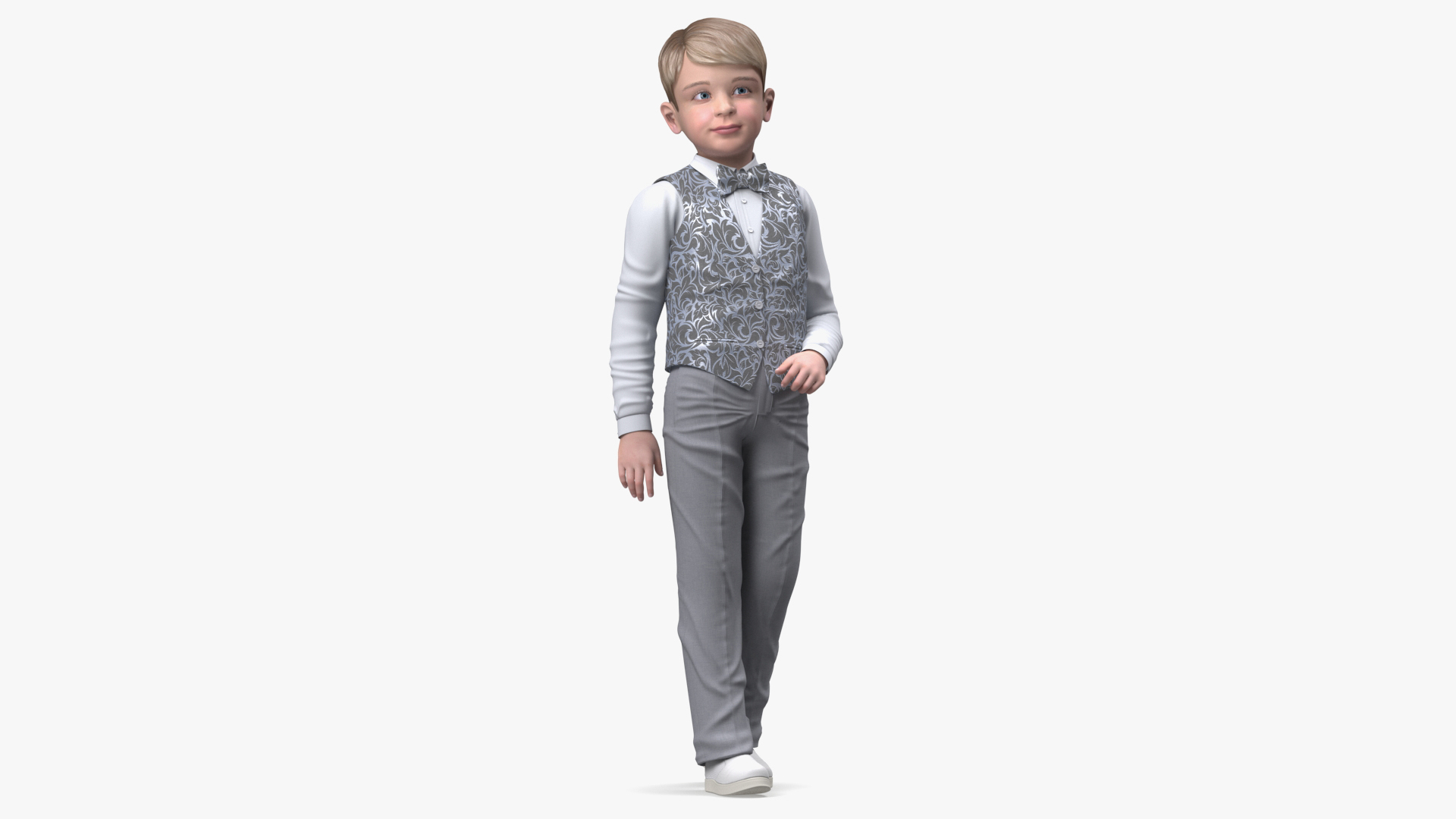 Child Boy Party Style Rigged for Cinema 4D 3D