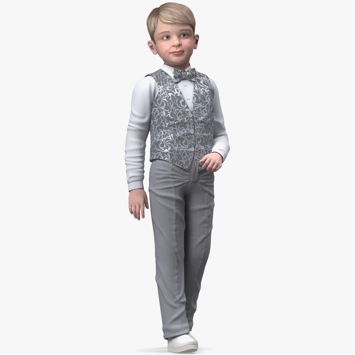 Child Boy Party Style Rigged for Cinema 4D 3D