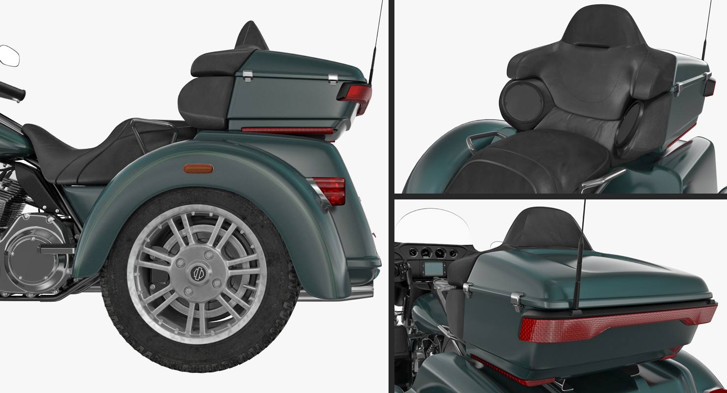 3D model Trike Motorcycle Green Generic