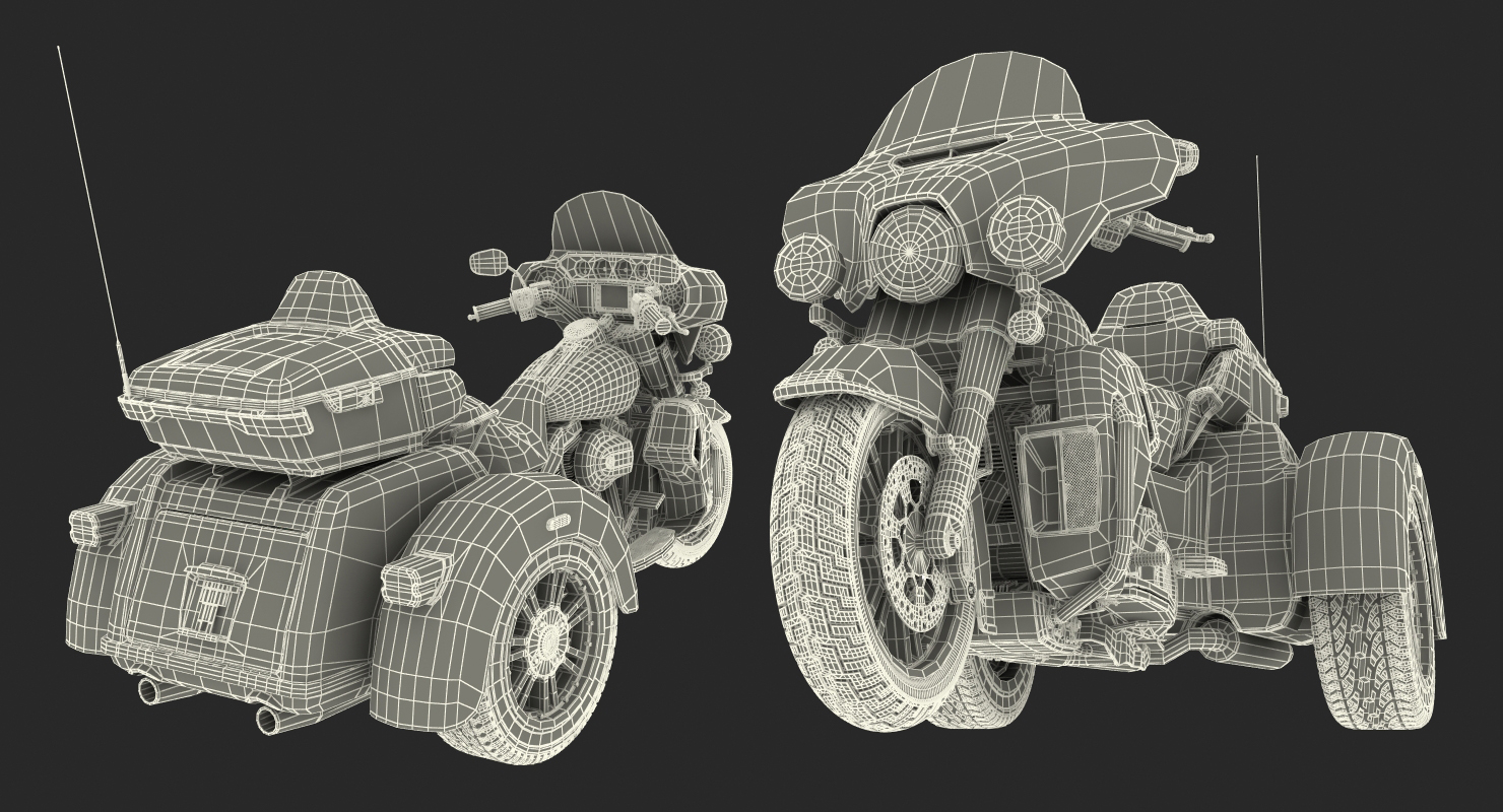 3D model Trike Motorcycle Green Generic