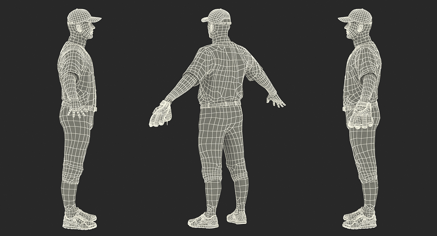 3D model Baseball Player Rigged Twins 2