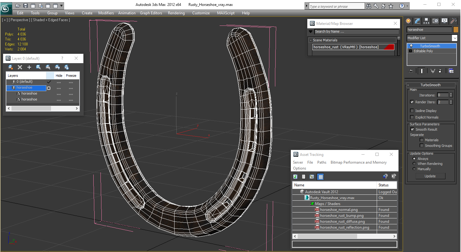 3D model Rusty Horseshoe