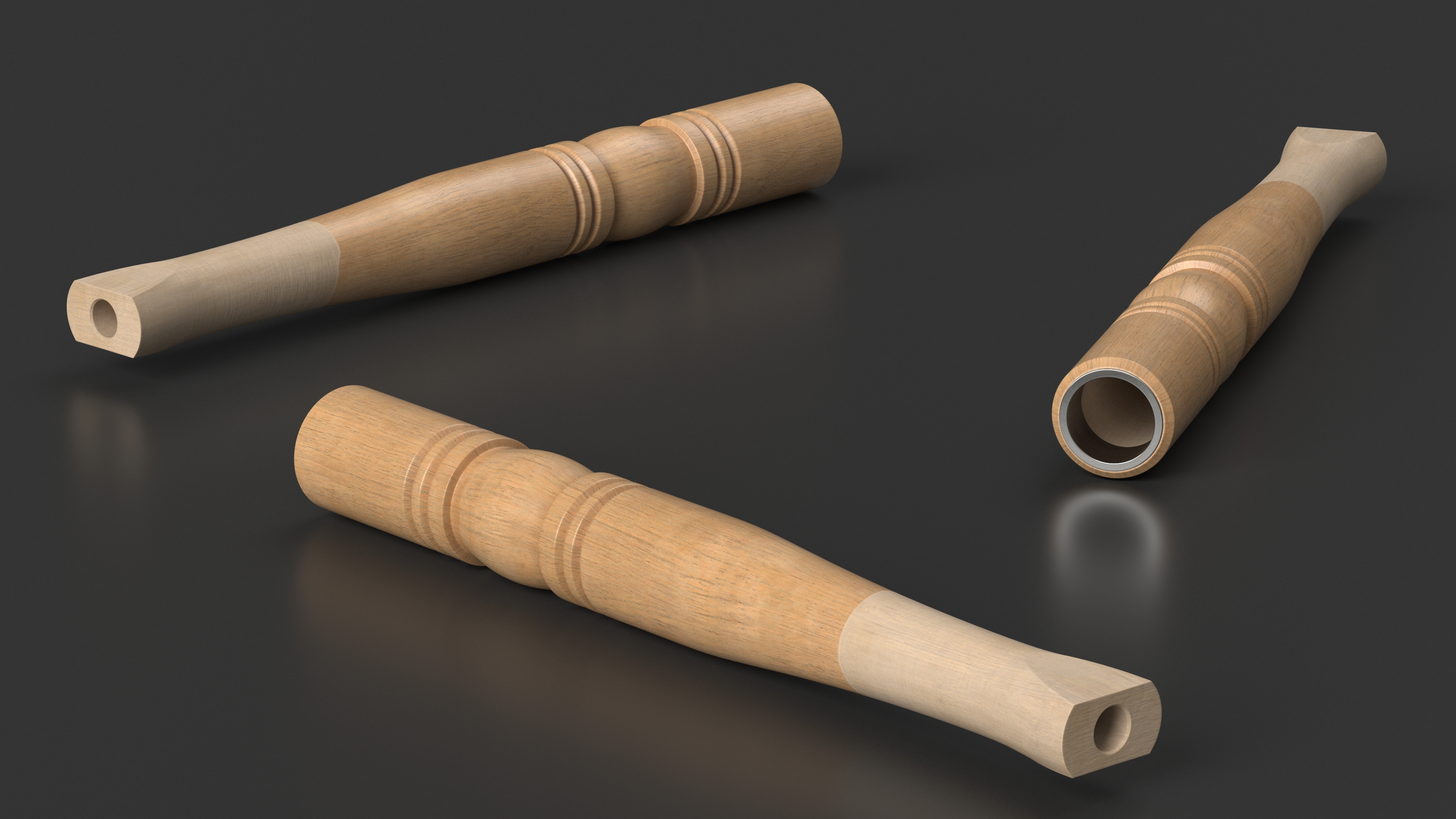 3D model Wooden Cigarette Holder Short Light