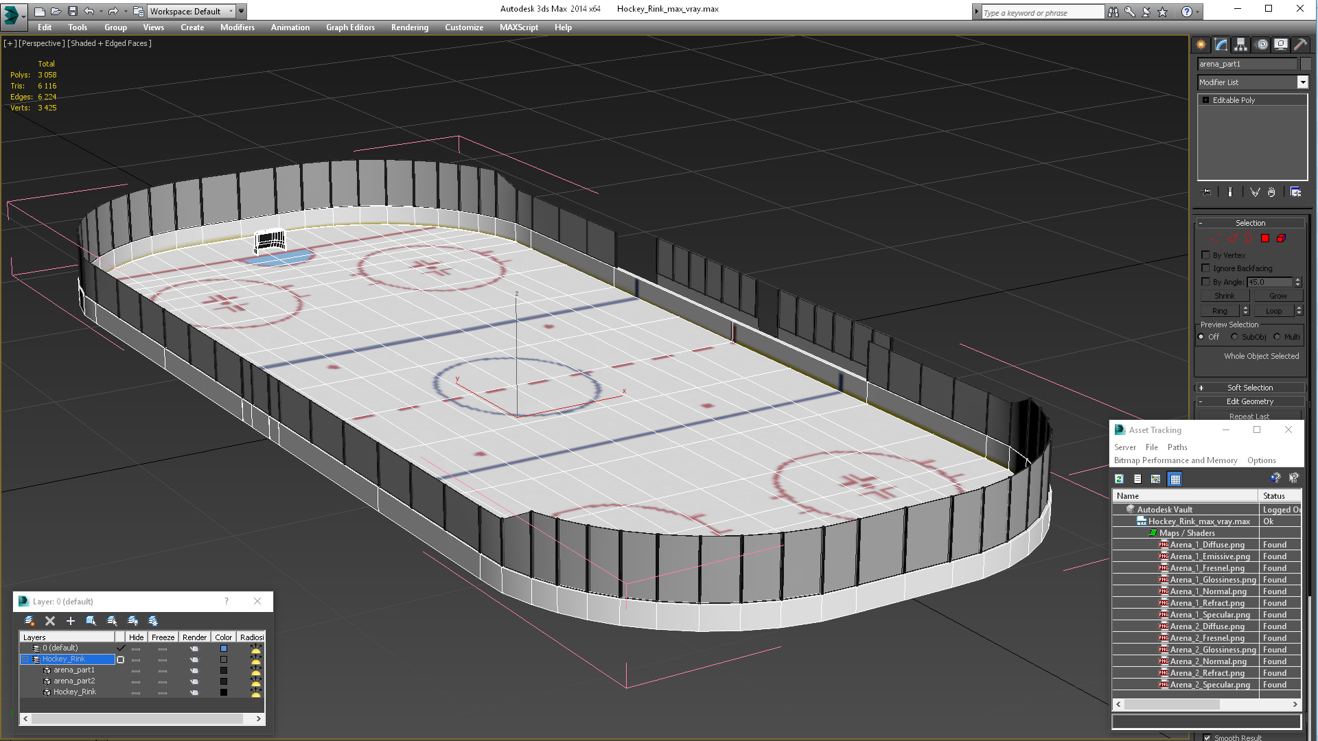 3D Hockey Rink