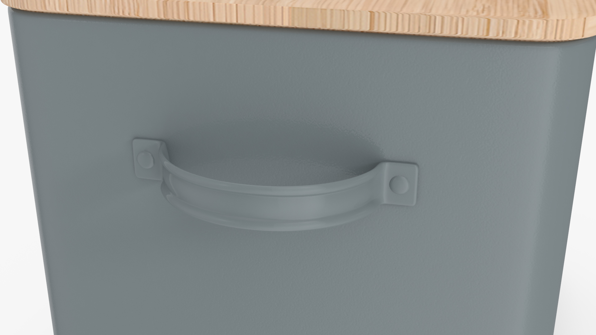 3D Kitchen Bread Box Grey Big