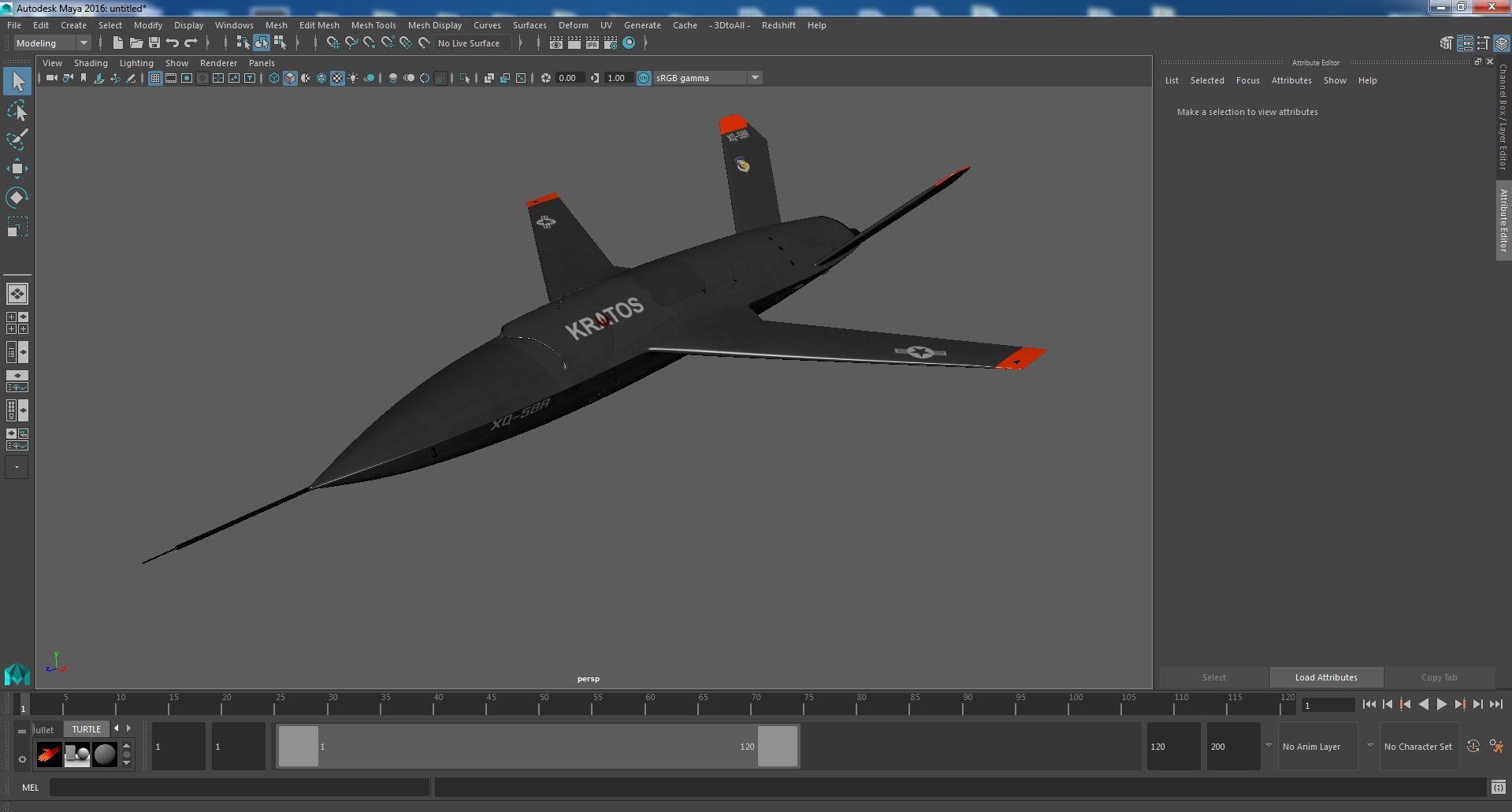 3D Kratos XQ-58 Valkyrie