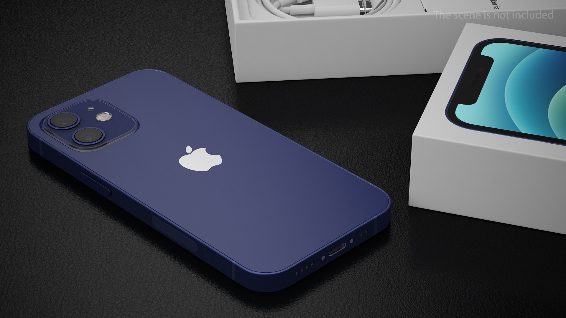 iPhone 12 mini Unboxed Blue 3D