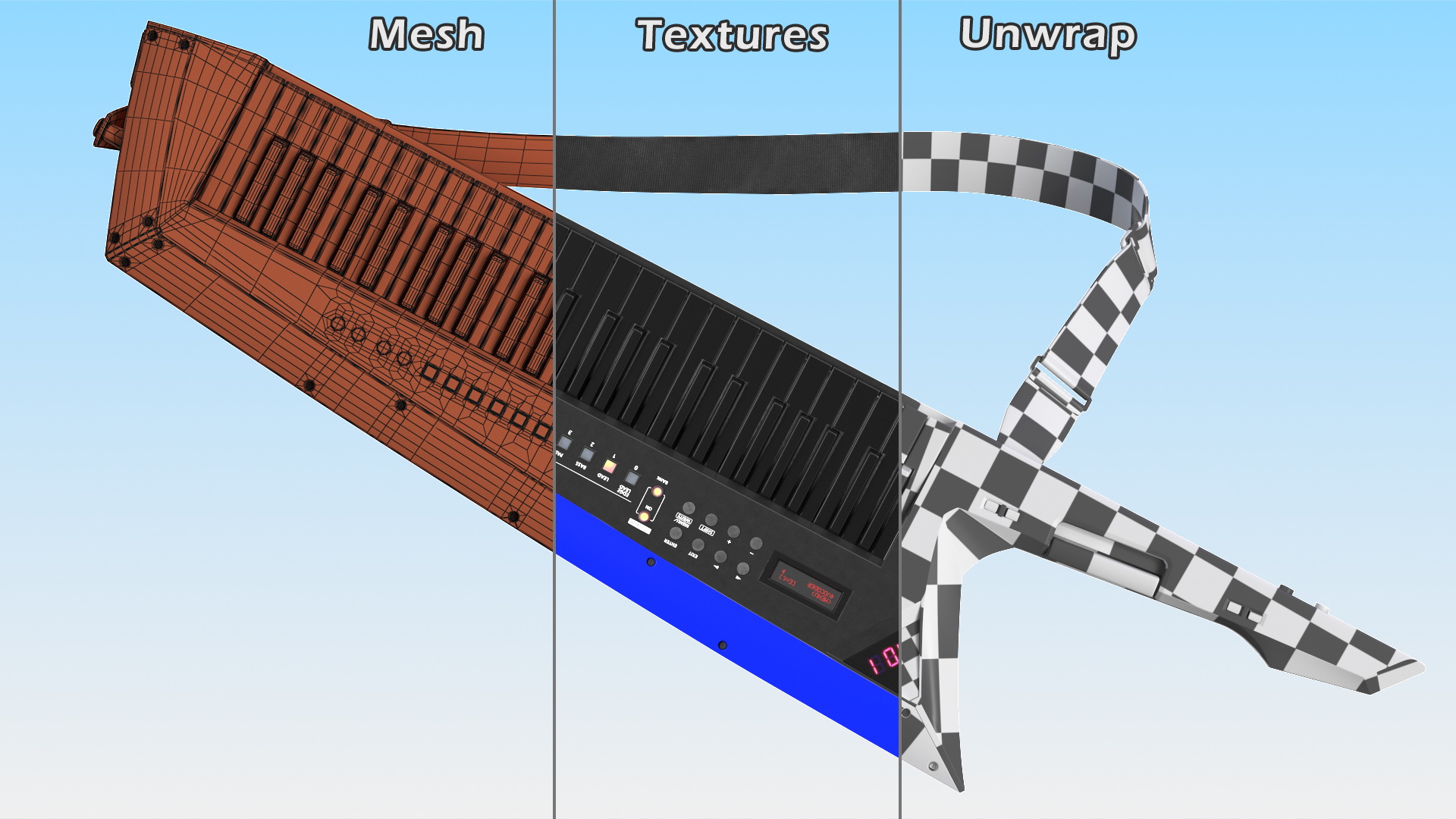 3D model Keytar