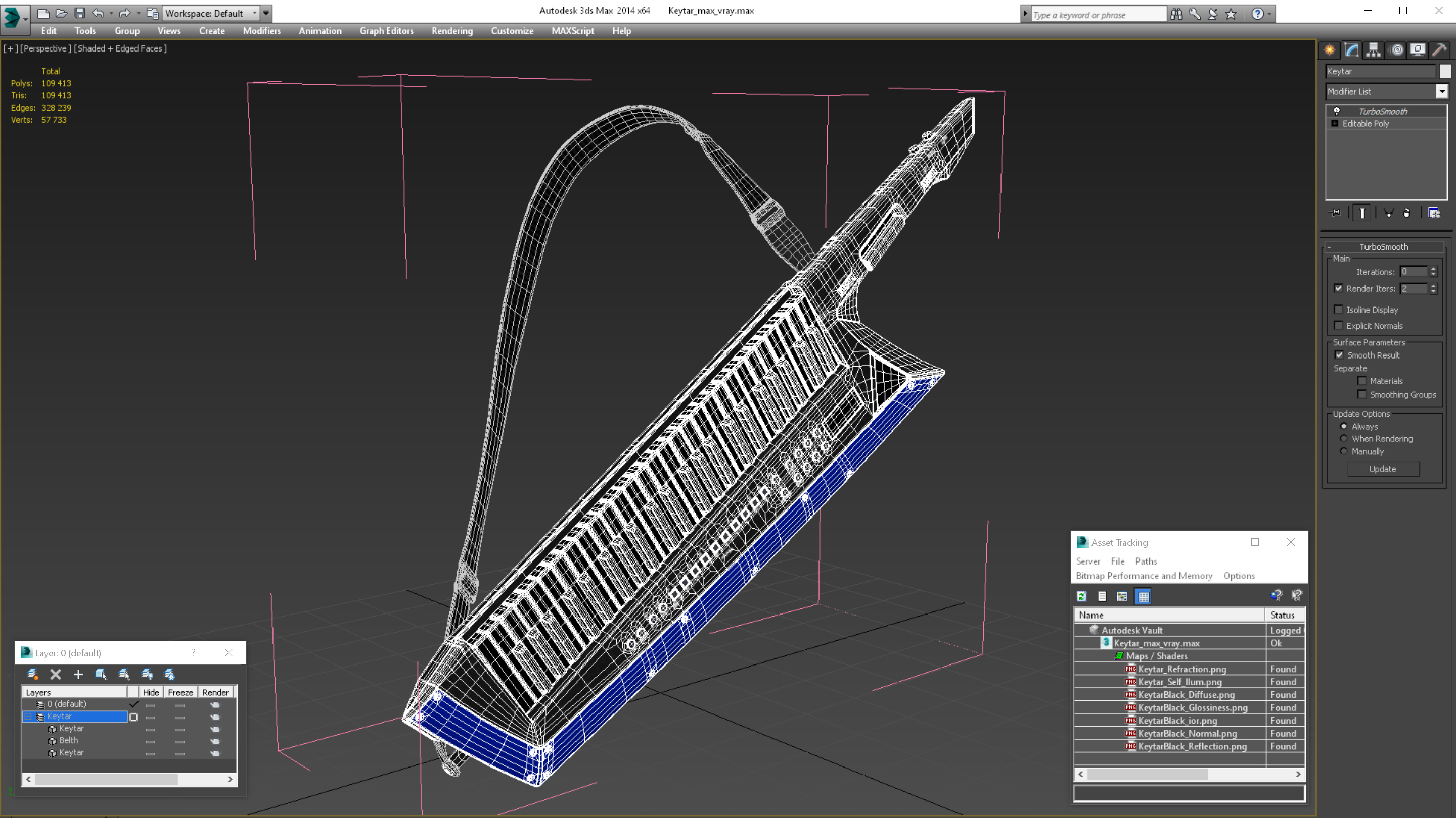 3D model Keytar