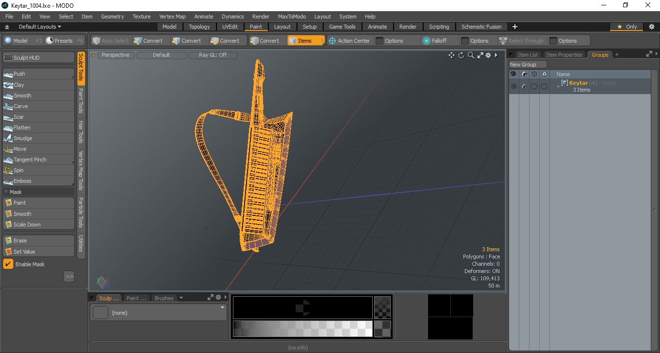 3D model Keytar