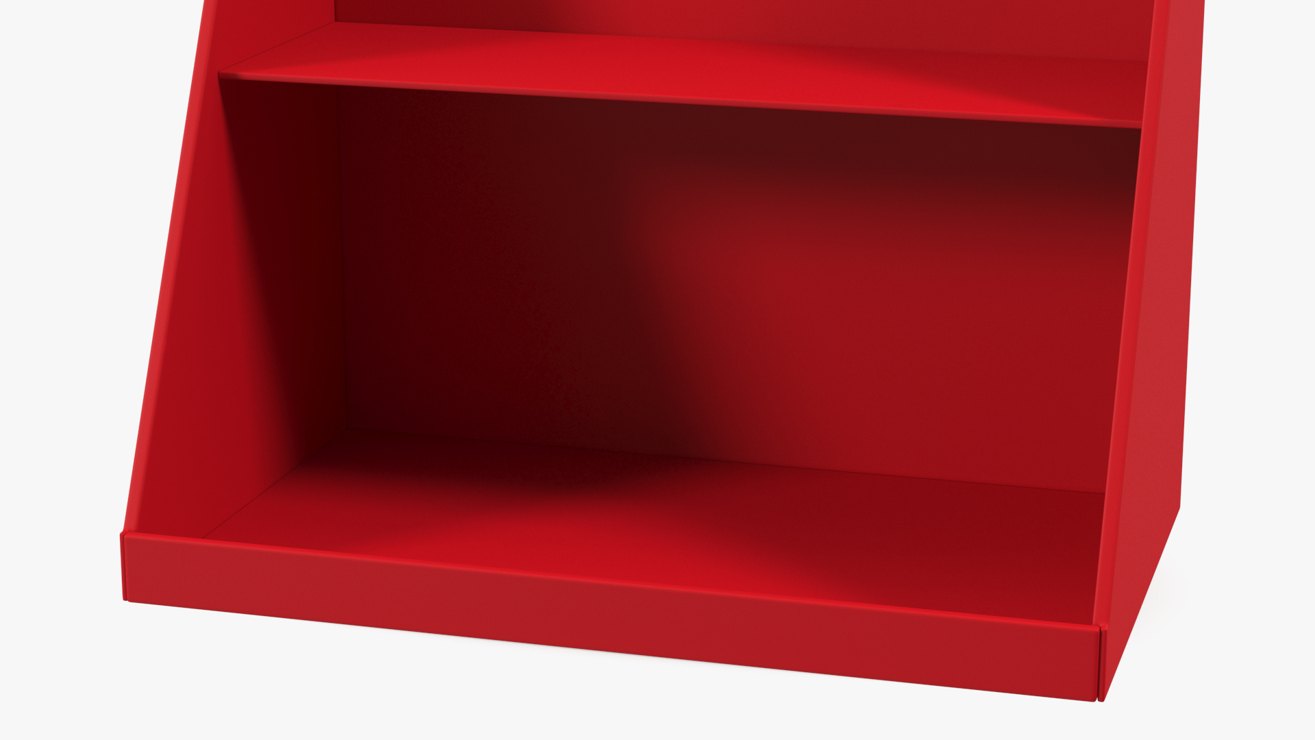 3D Carton Table Display Stand Triangular Red