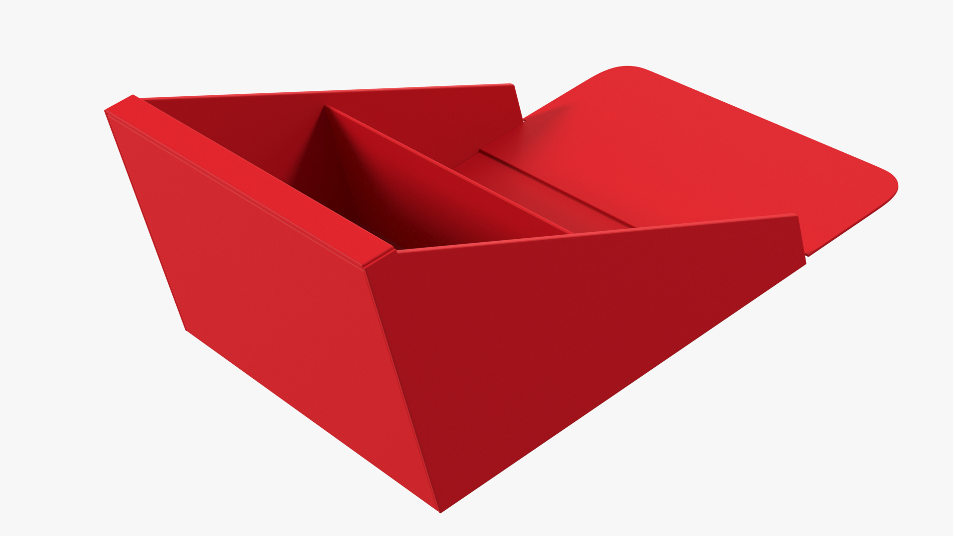 3D Carton Table Display Stand Triangular Red