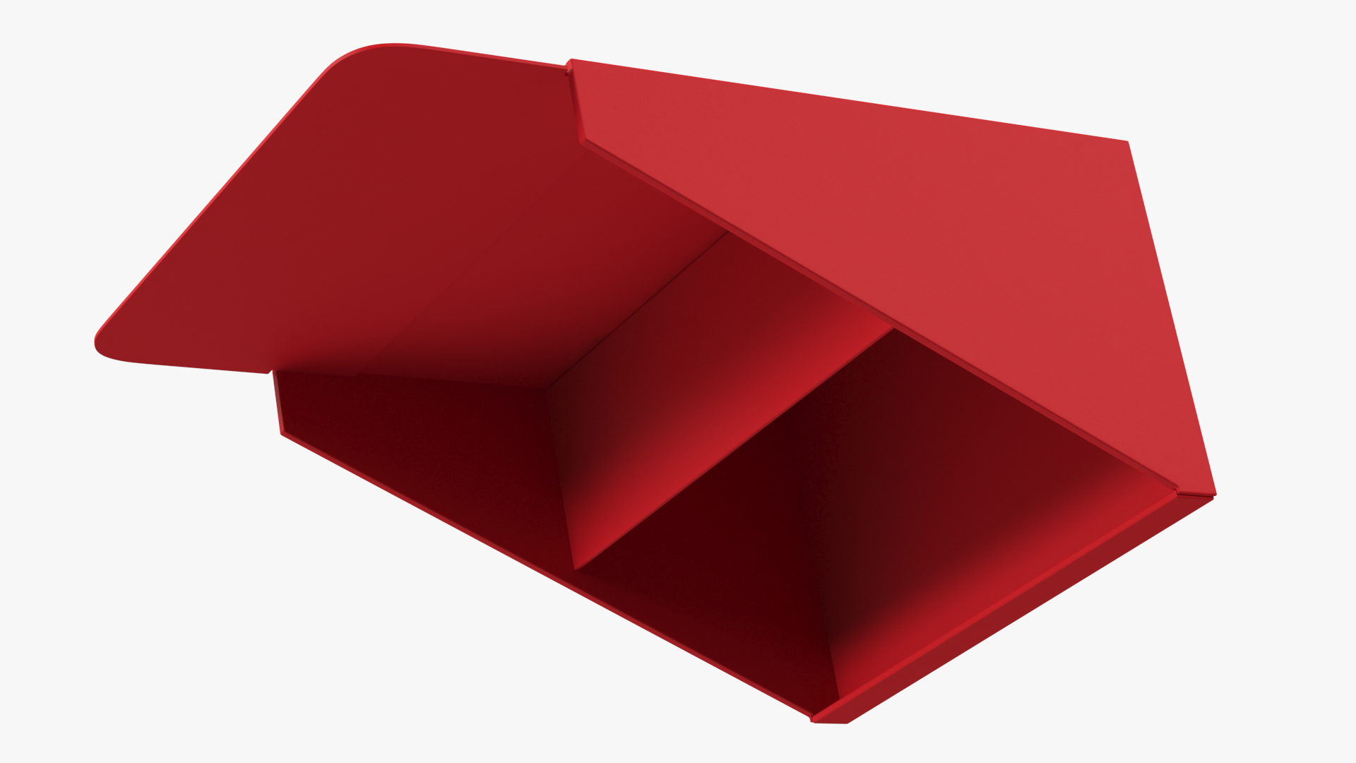 3D Carton Table Display Stand Triangular Red