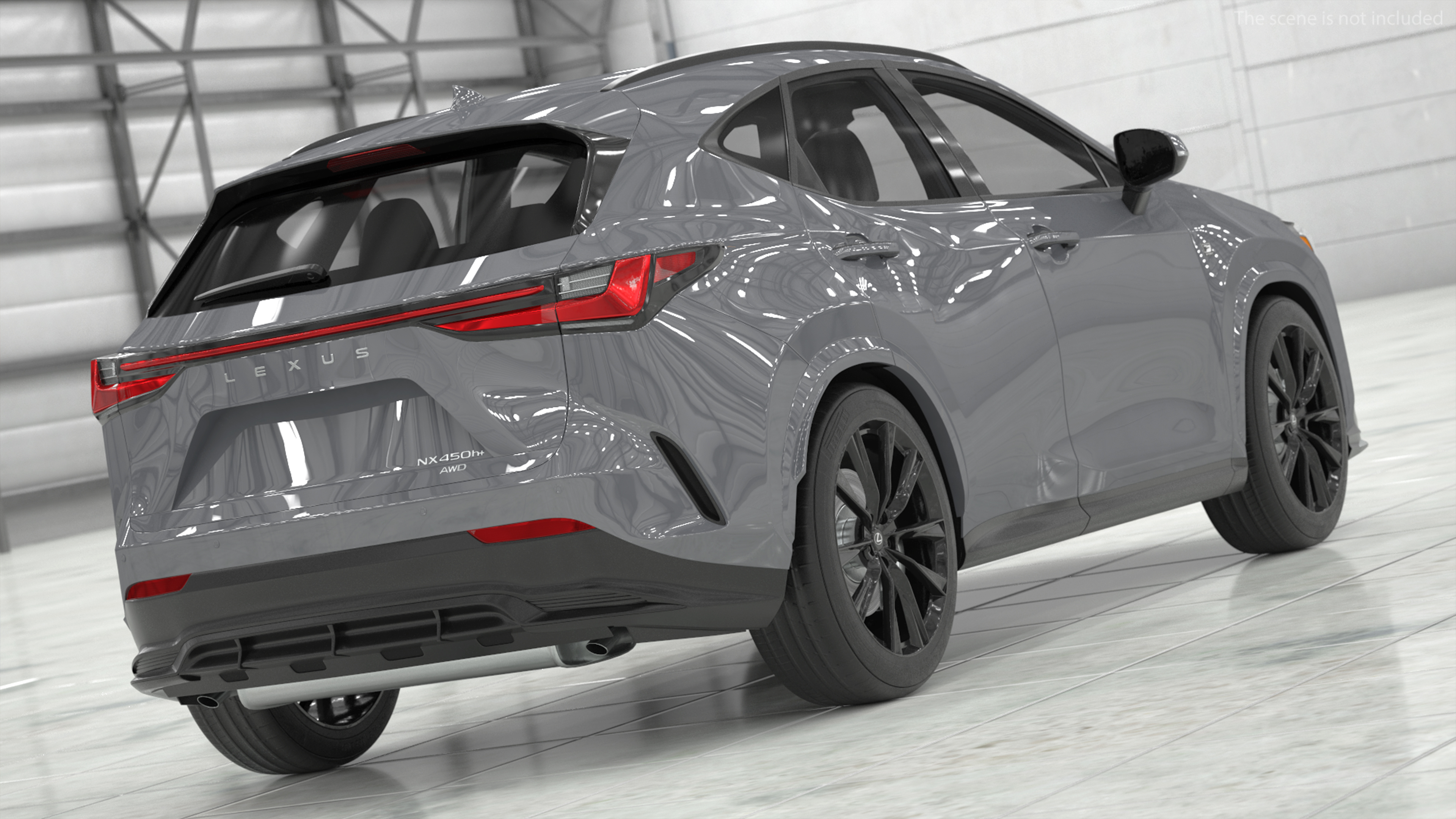 3D model New 2024 Lexus NX Hybrid Grey Rigged for Cinema 4D