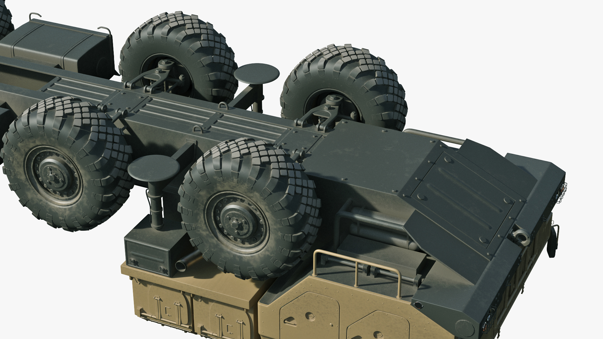 3D model MAZ 543M 8x8 Truck Desert