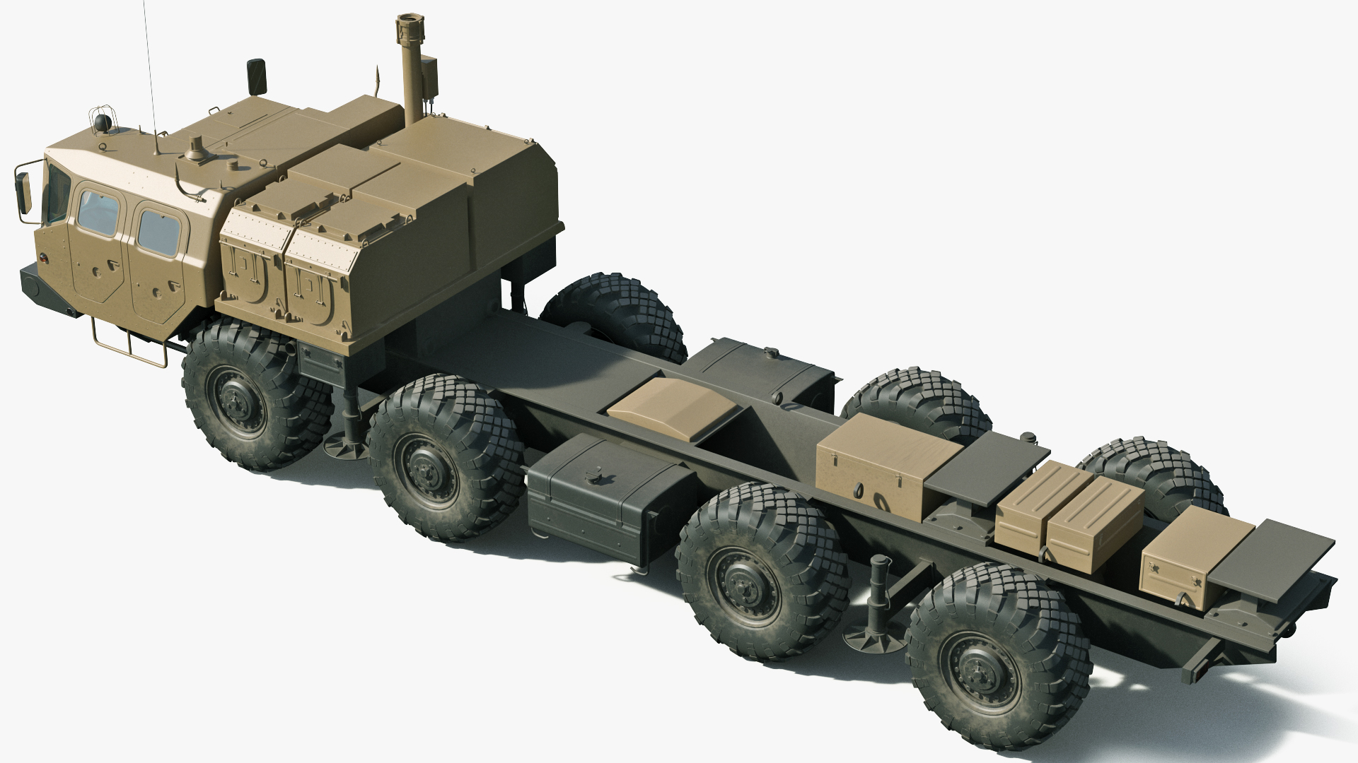 3D model MAZ 543M 8x8 Truck Desert