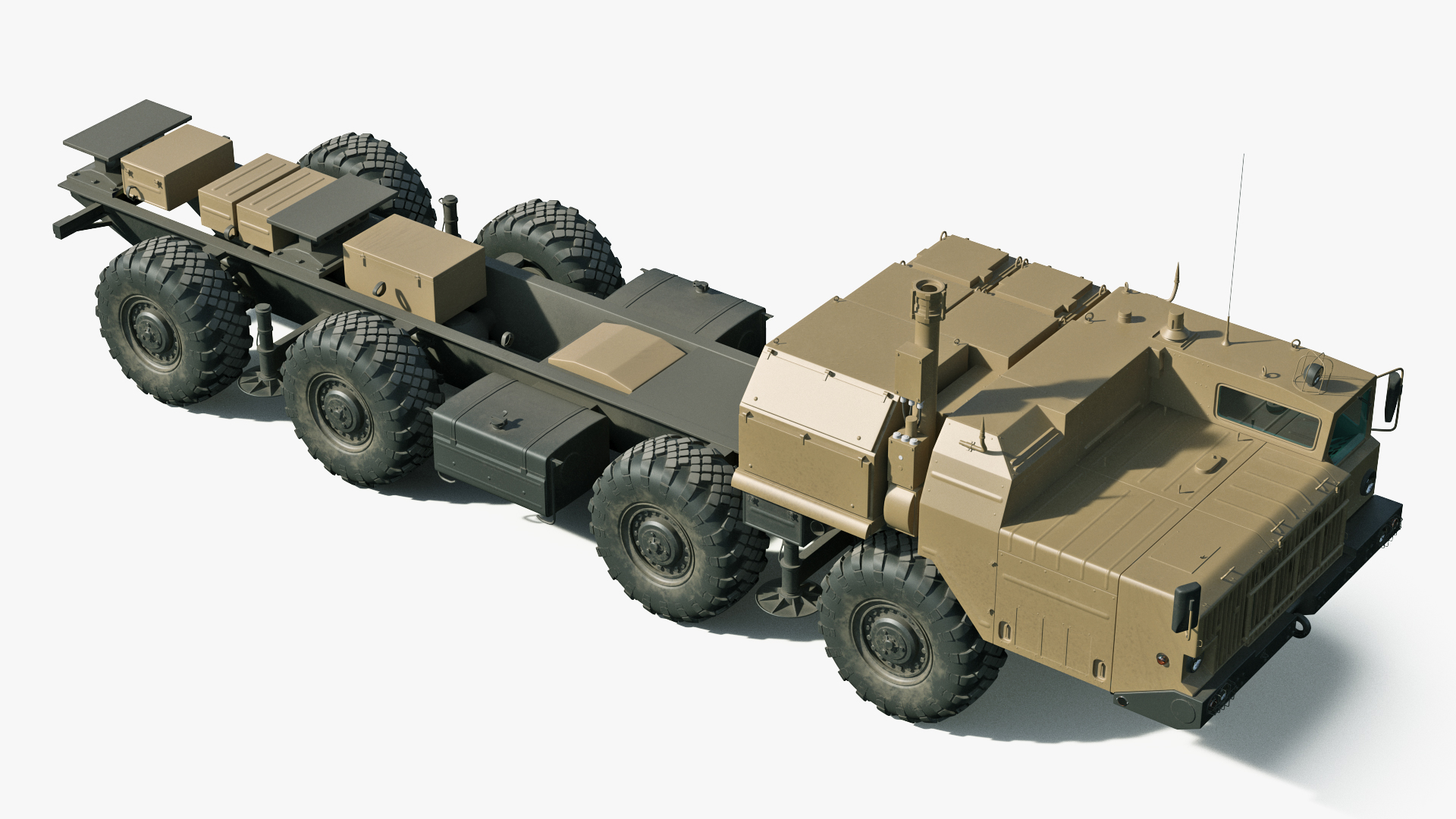 3D model MAZ 543M 8x8 Truck Desert