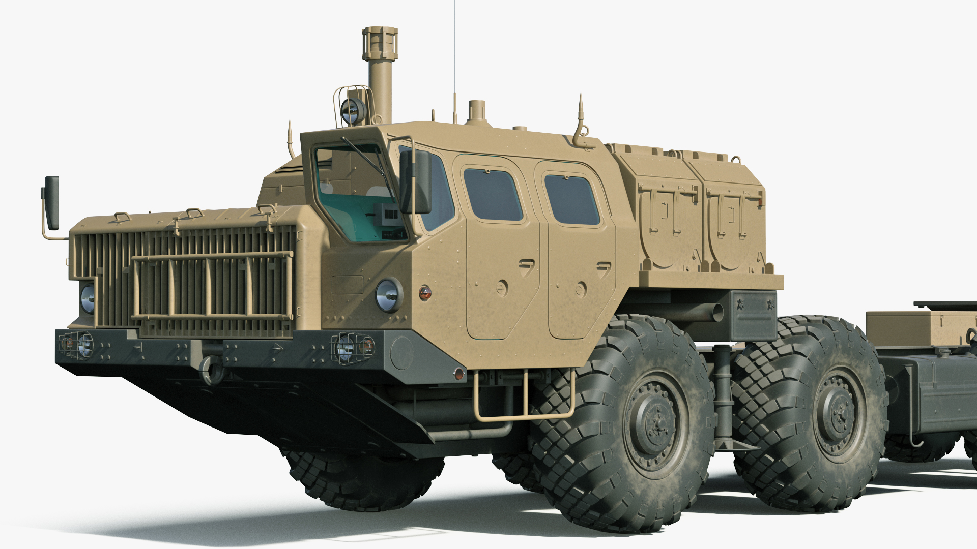 3D model MAZ 543M 8x8 Truck Desert