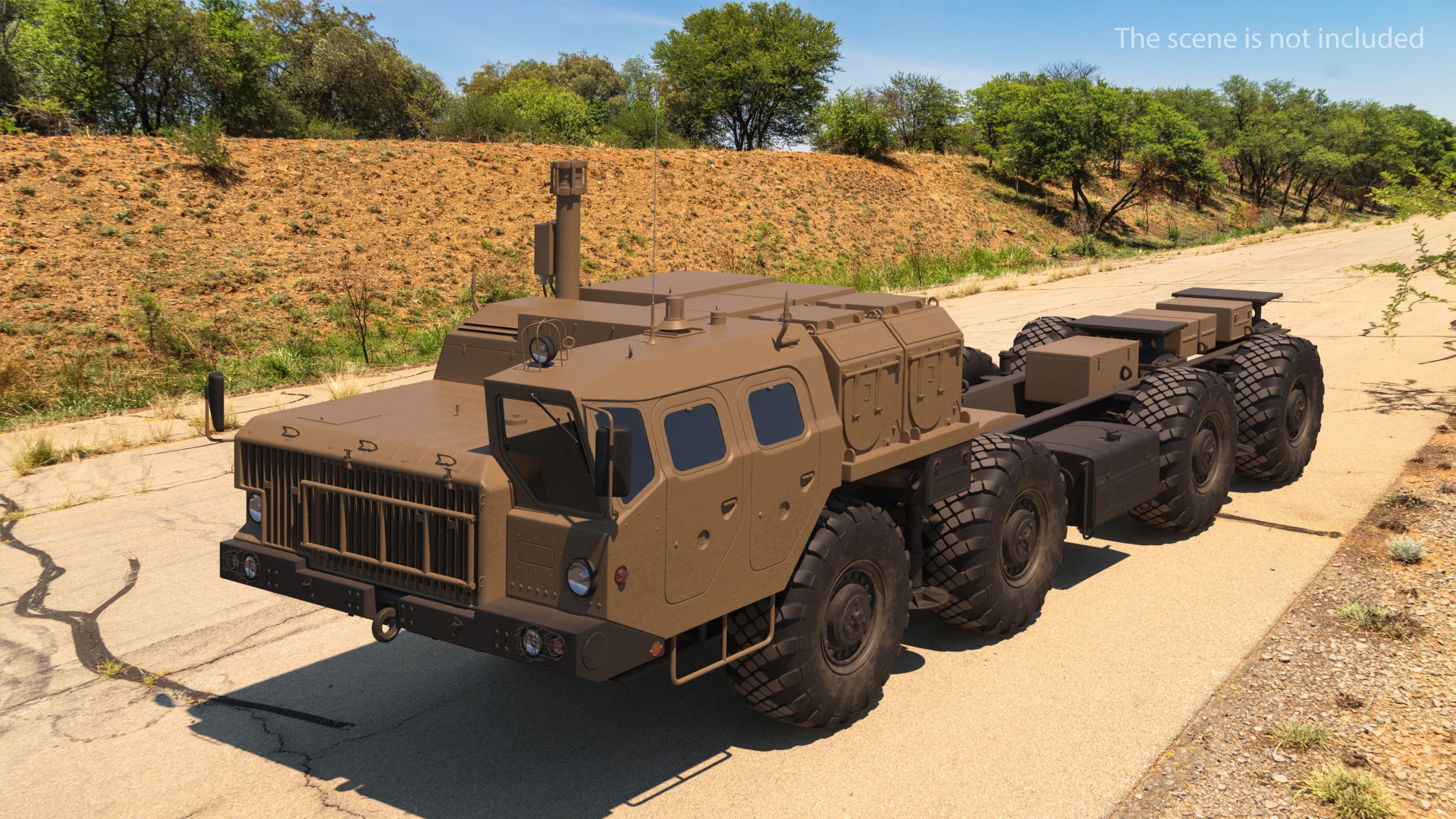 3D model MAZ 543M 8x8 Truck Desert