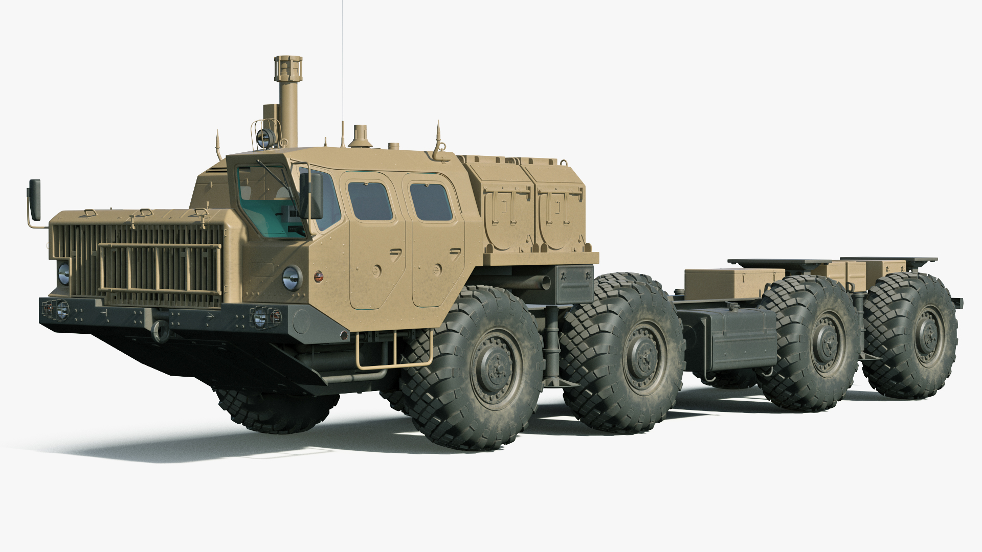 3D model MAZ 543M 8x8 Truck Desert