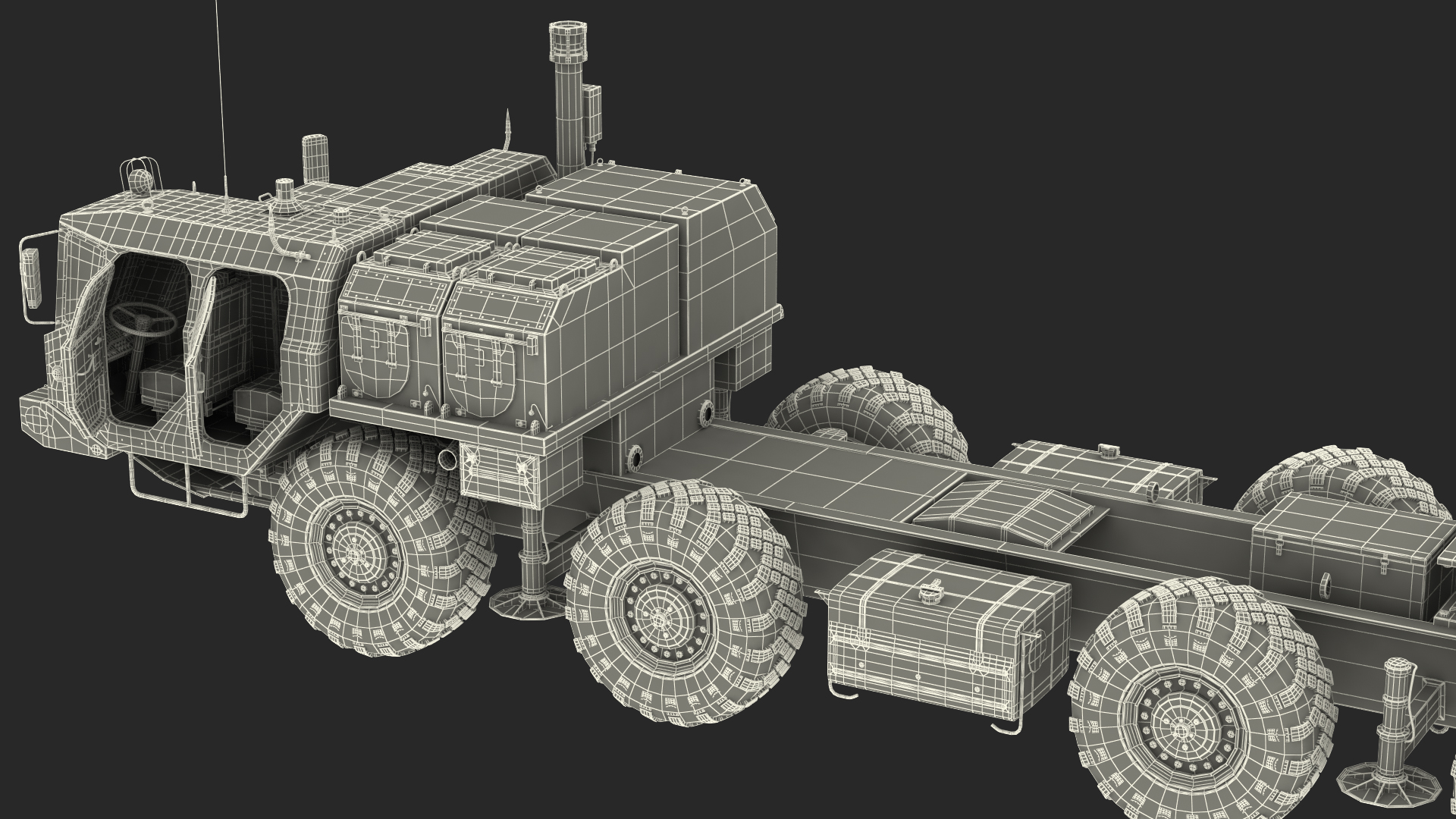 3D model MAZ 543M 8x8 Truck Desert