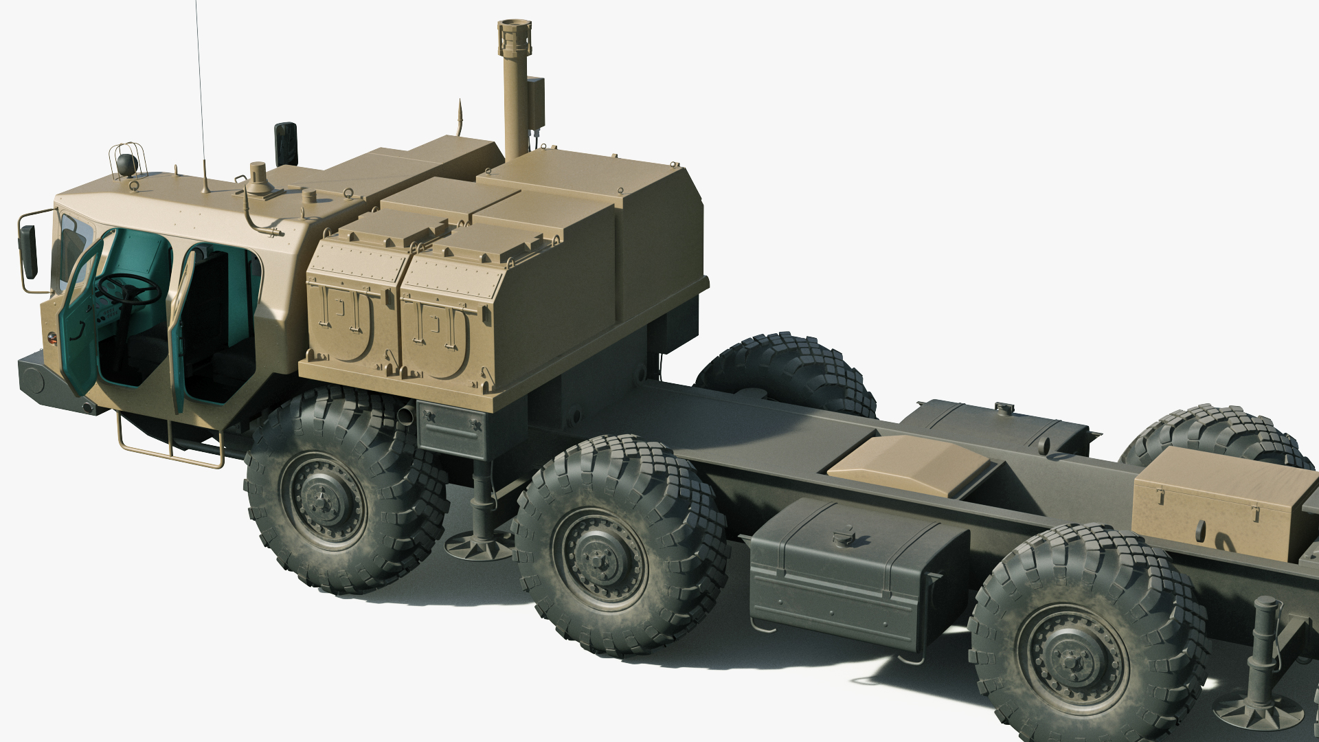 3D model MAZ 543M 8x8 Truck Desert