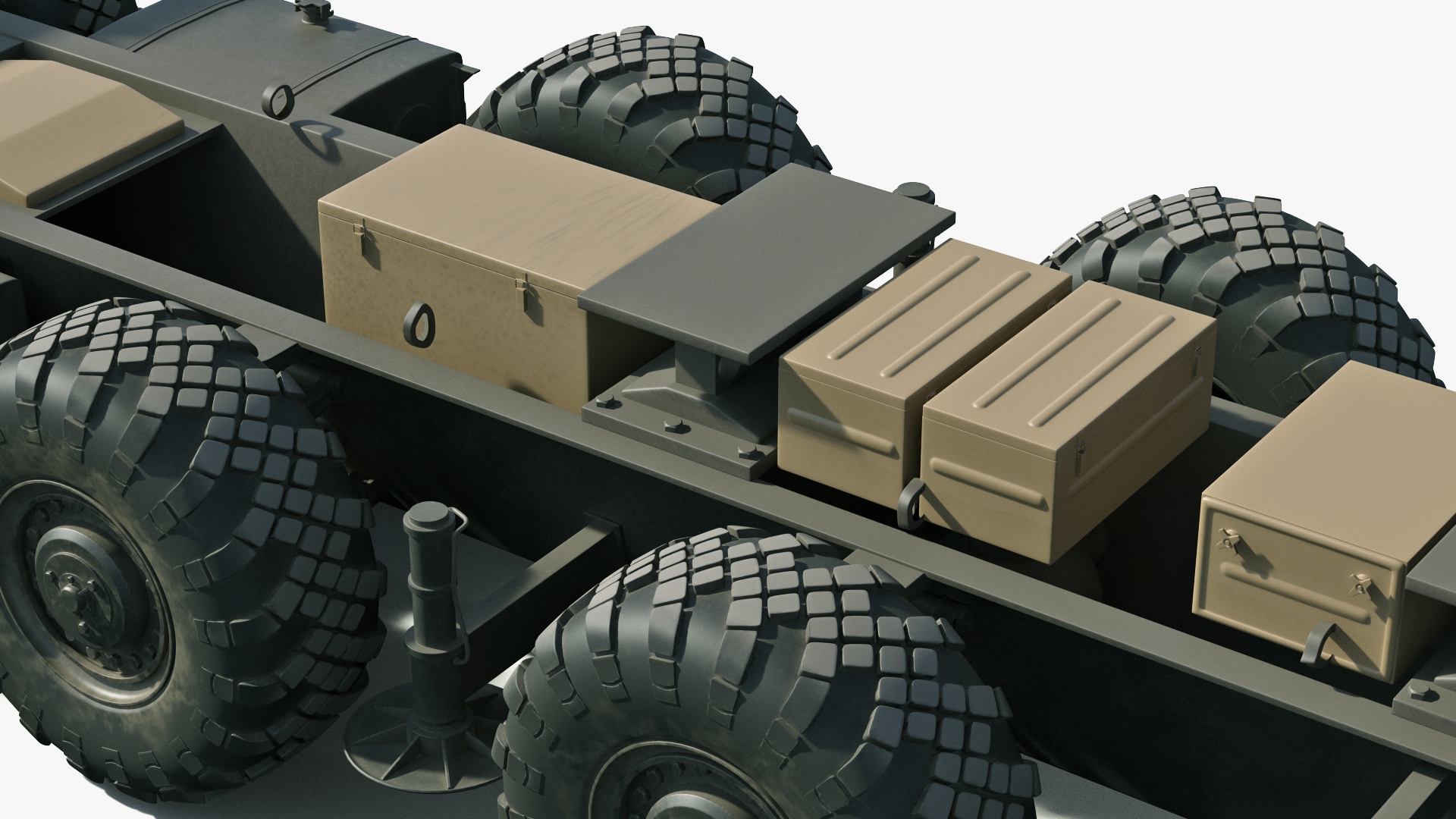 3D model MAZ 543M 8x8 Truck Desert