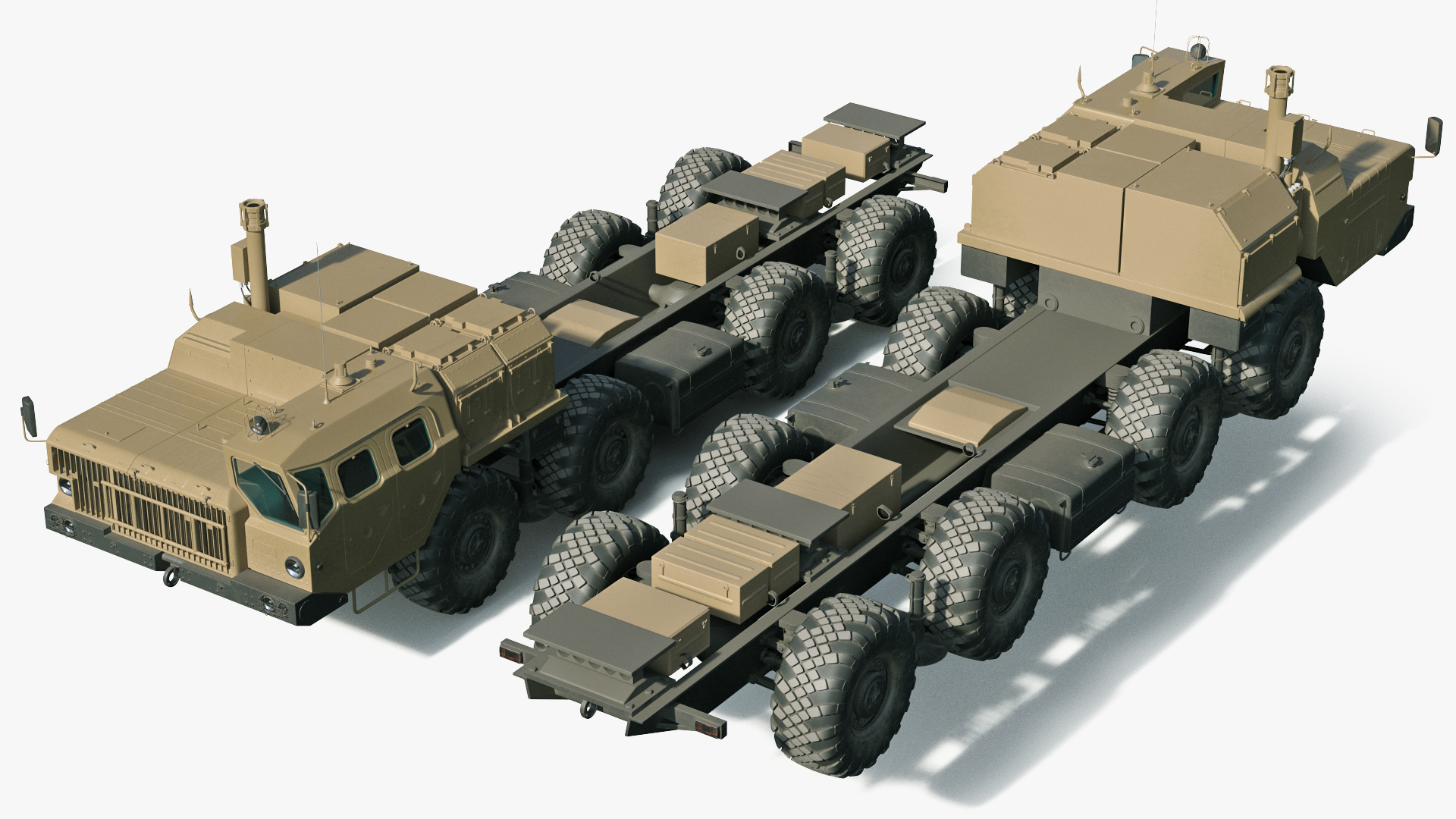 3D model MAZ 543M 8x8 Truck Desert