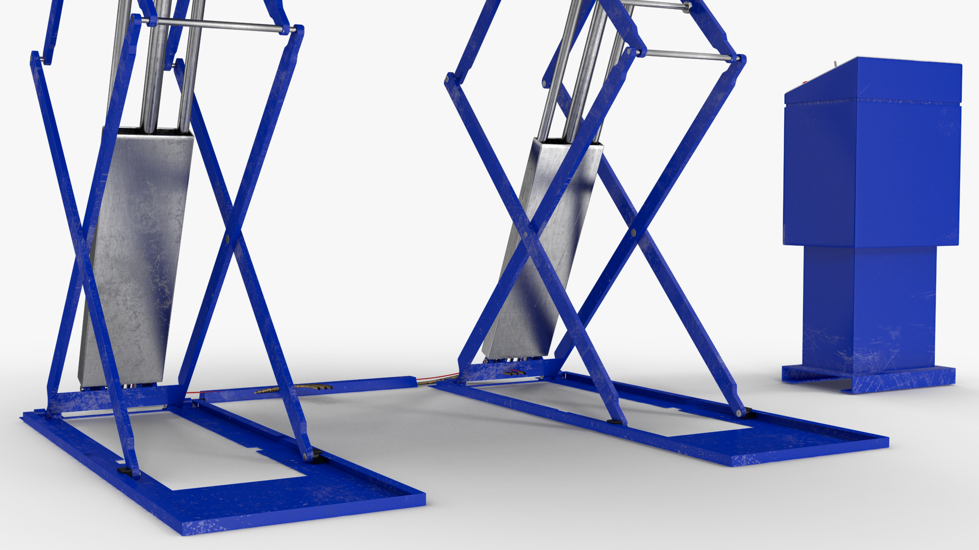 3D Automotive Scissor Lift and SUV