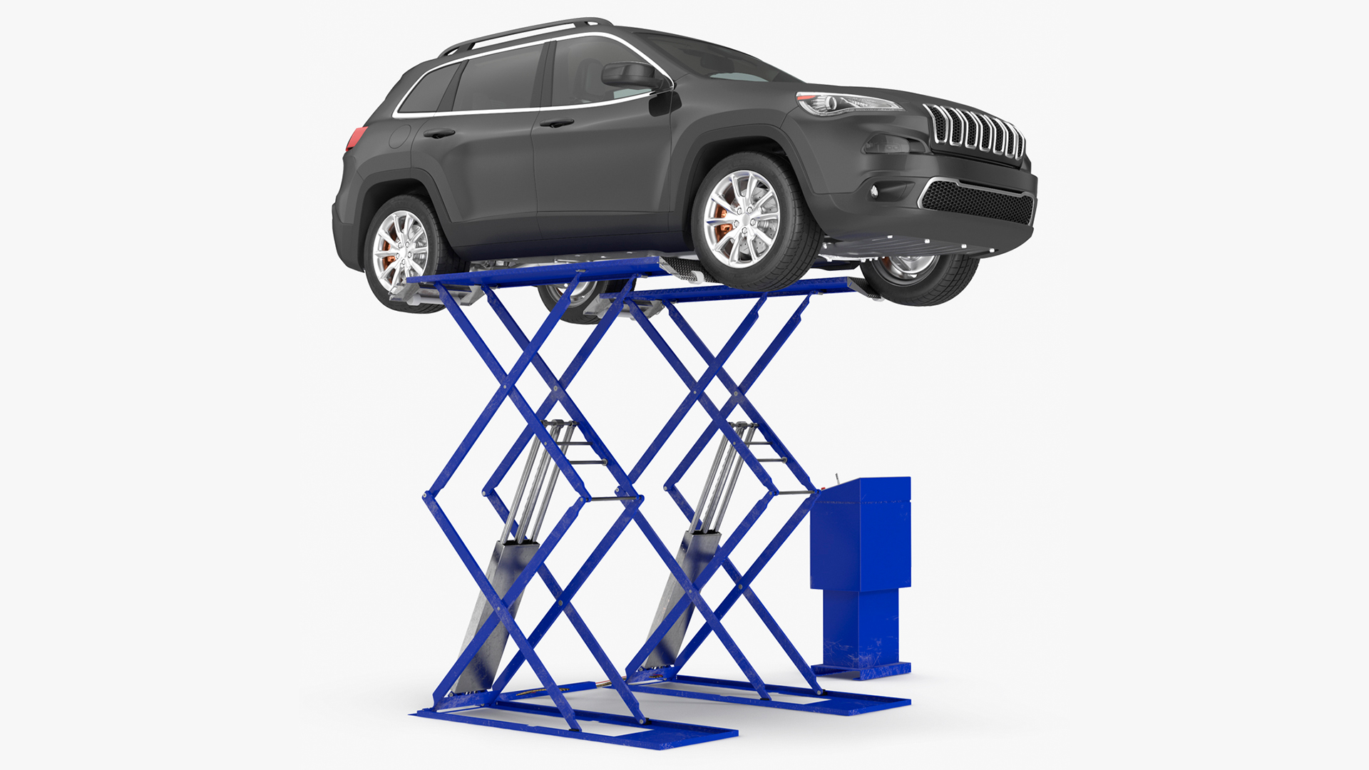 3D Automotive Scissor Lift and SUV