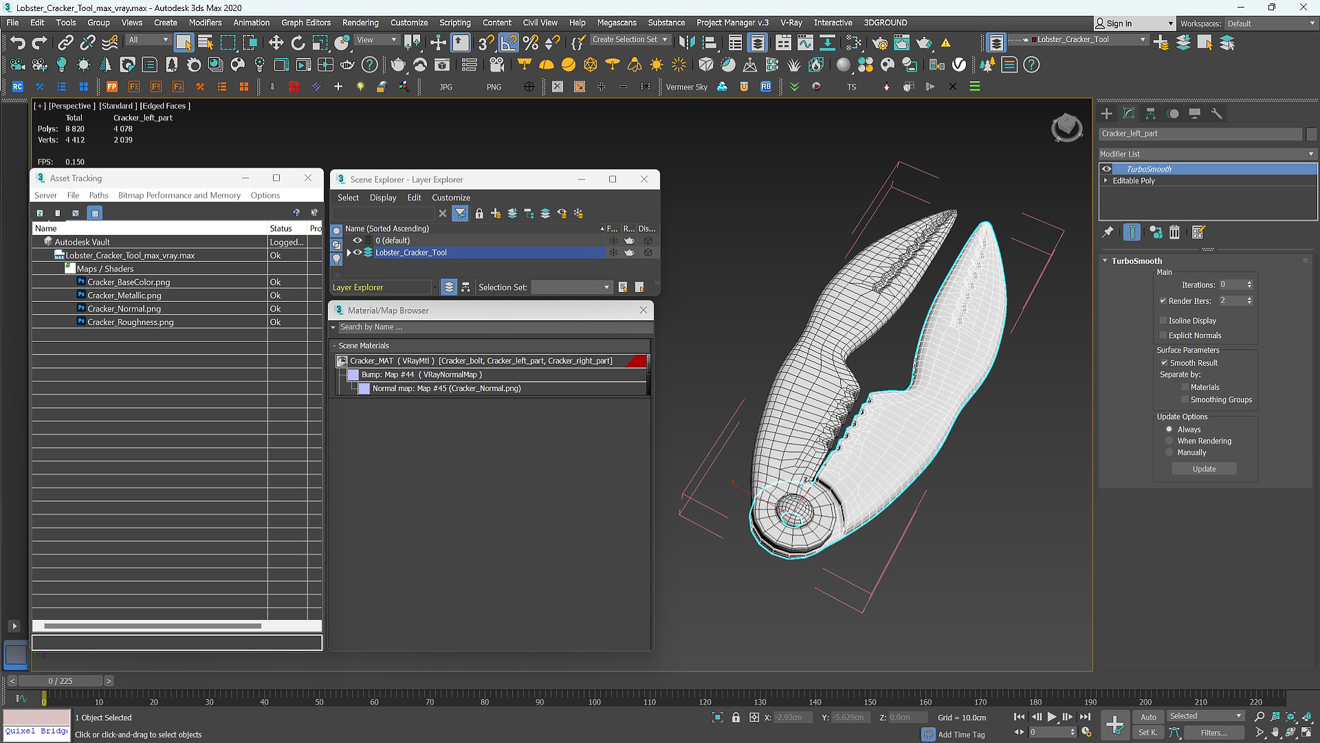 3D model Lobster Cracker Tool