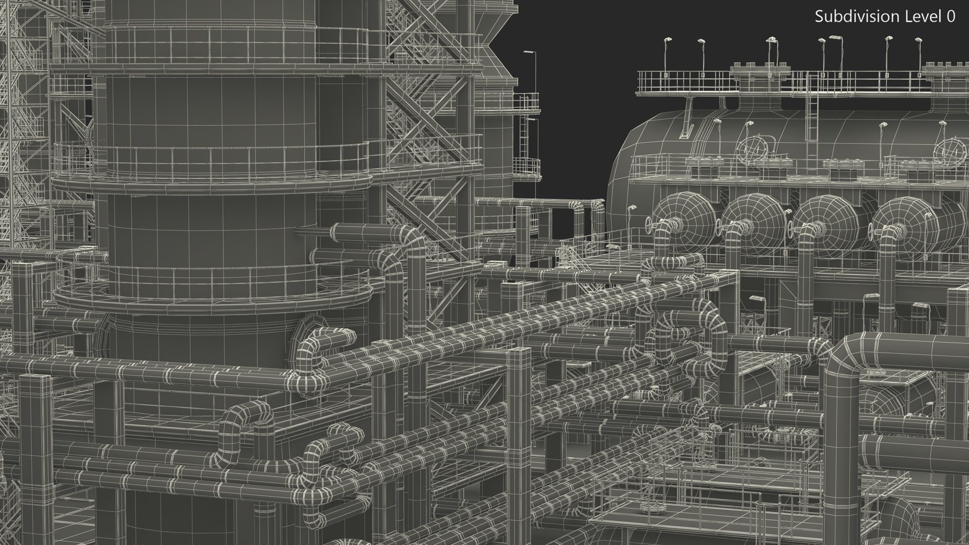 Oil Refinery Dirt 3D