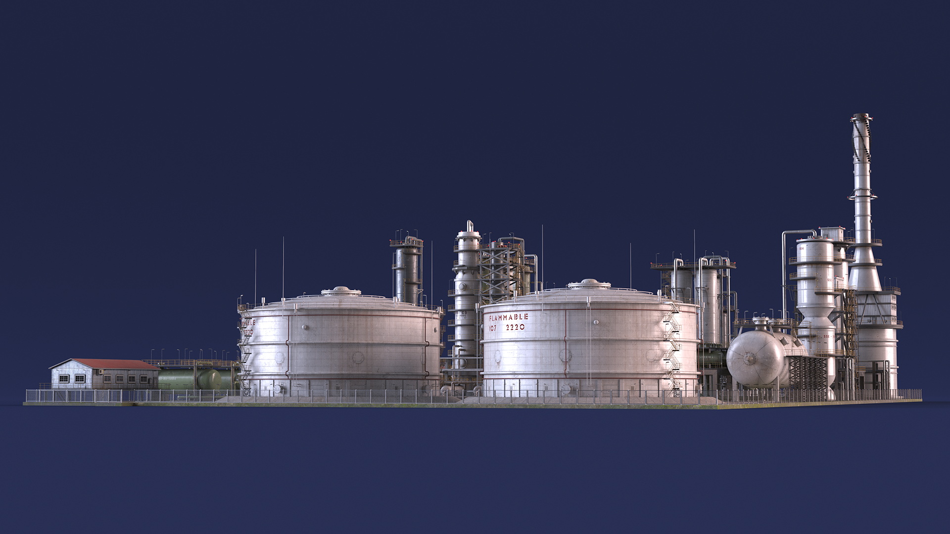 Oil Refinery Dirt 3D