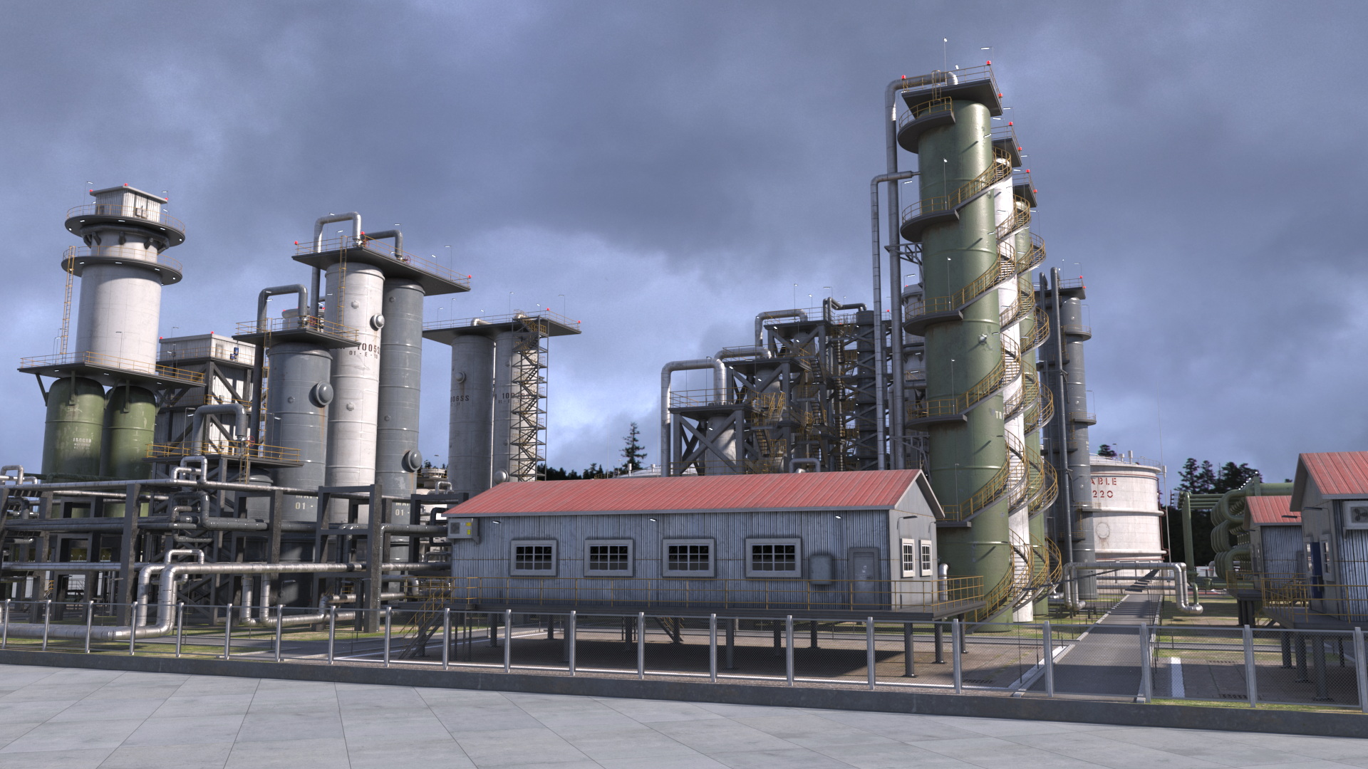 Oil Refinery Dirt 3D